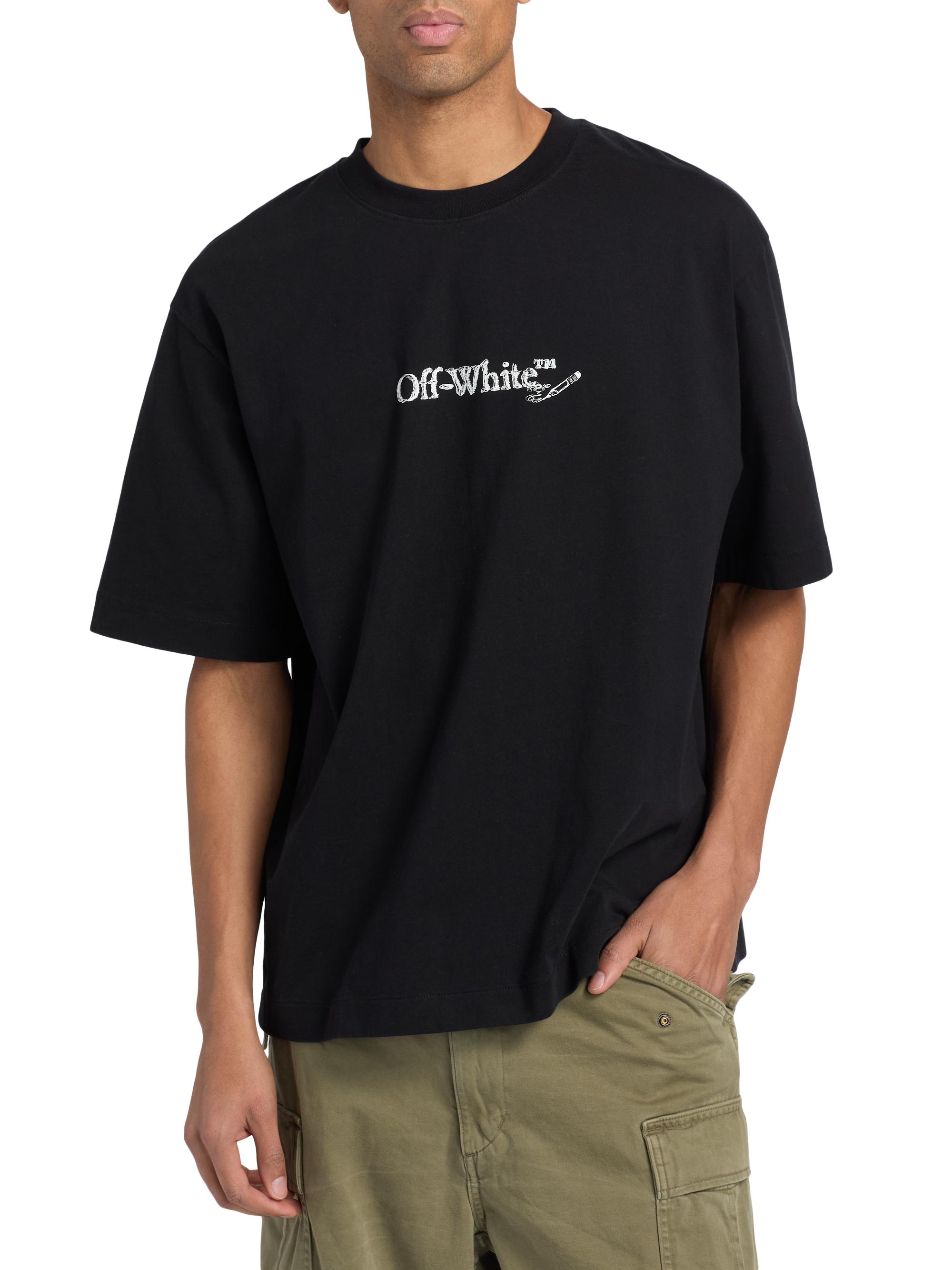 Off-White Scribble Arr Skate Logo Cotton T-Shirt | Saks Fifth Avenue