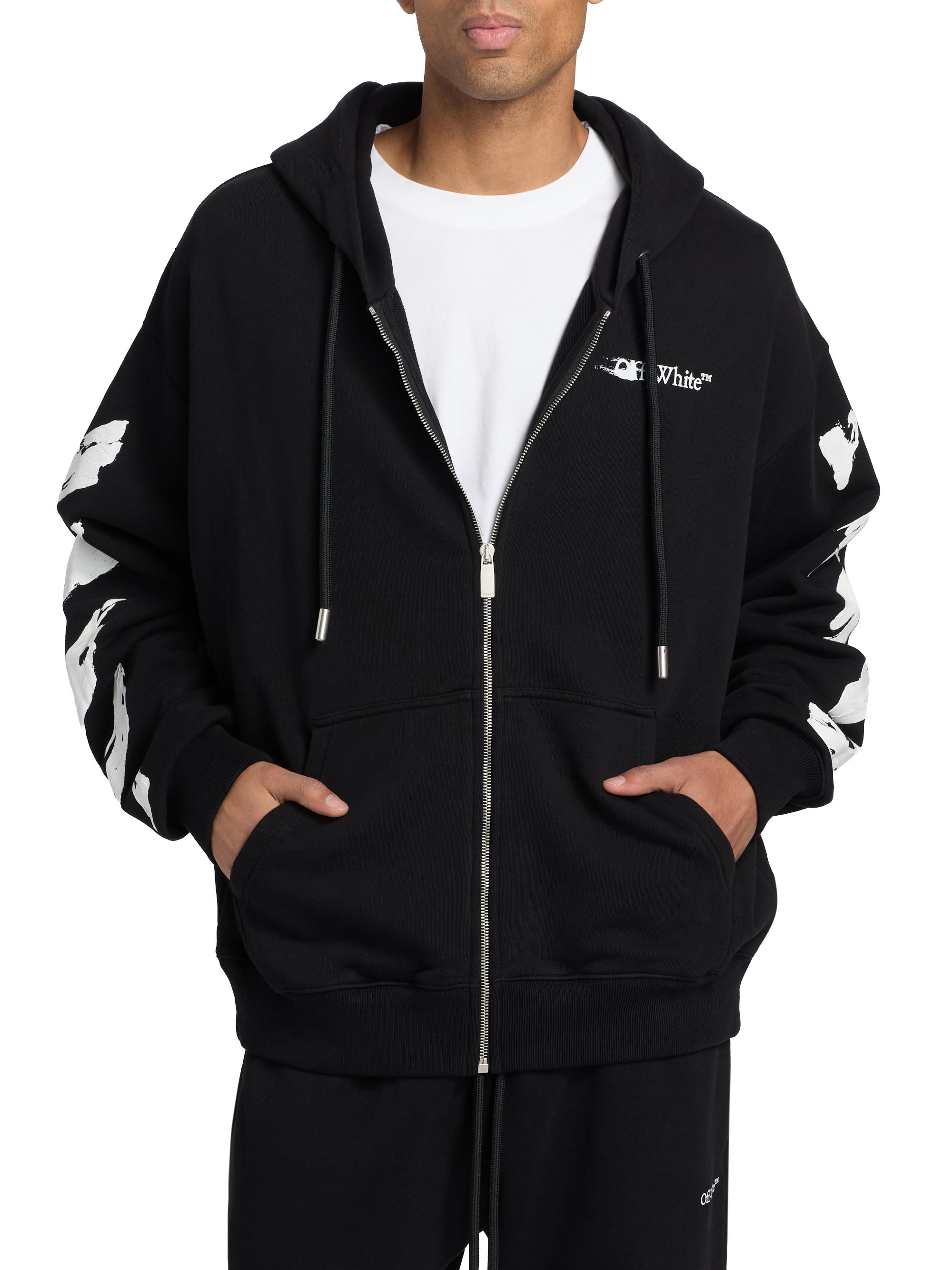 Off-White Ink Arrow Logo Skate Full-Zip Hoodie | Saks Fifth Avenue