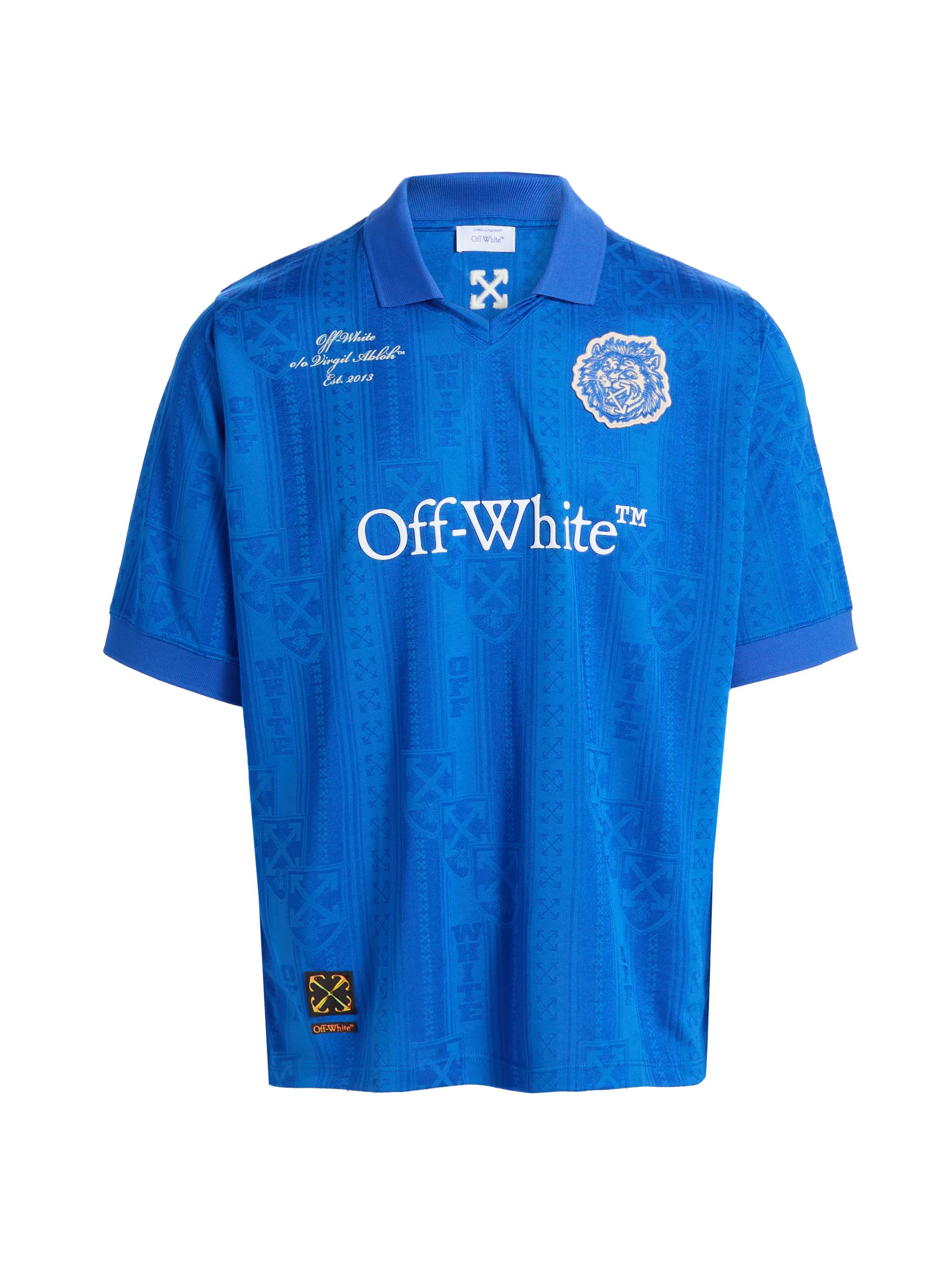 Off-White Men's Lion Nation Soccer Jersey - Navy Blue White