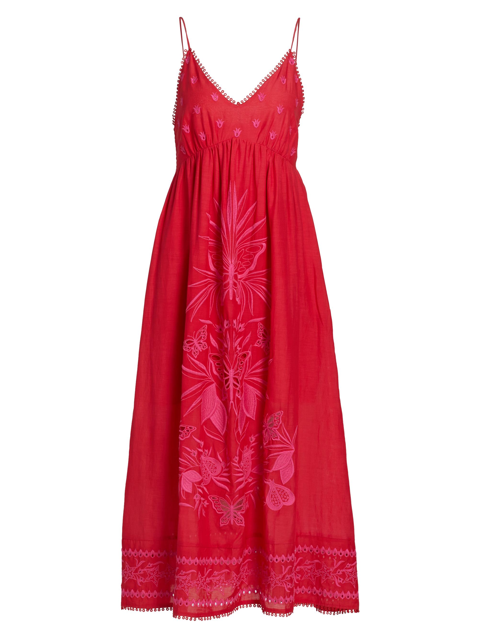 Johnny Was Women's Cleo Lauraine Eyelet Maxi Dress - Racer Red