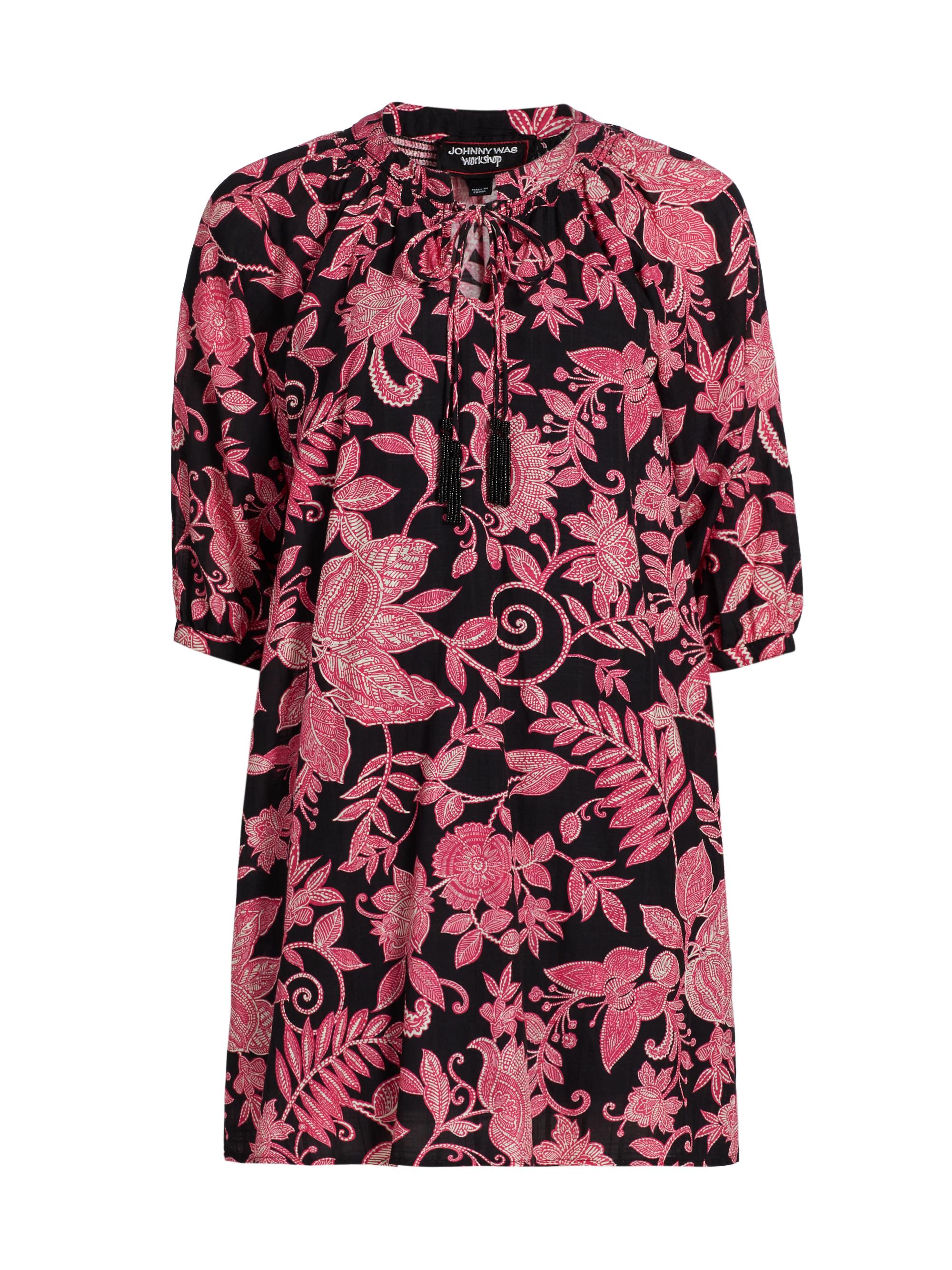 Johnny Was Women's Printed Tieneck Minidress - Alycia Black