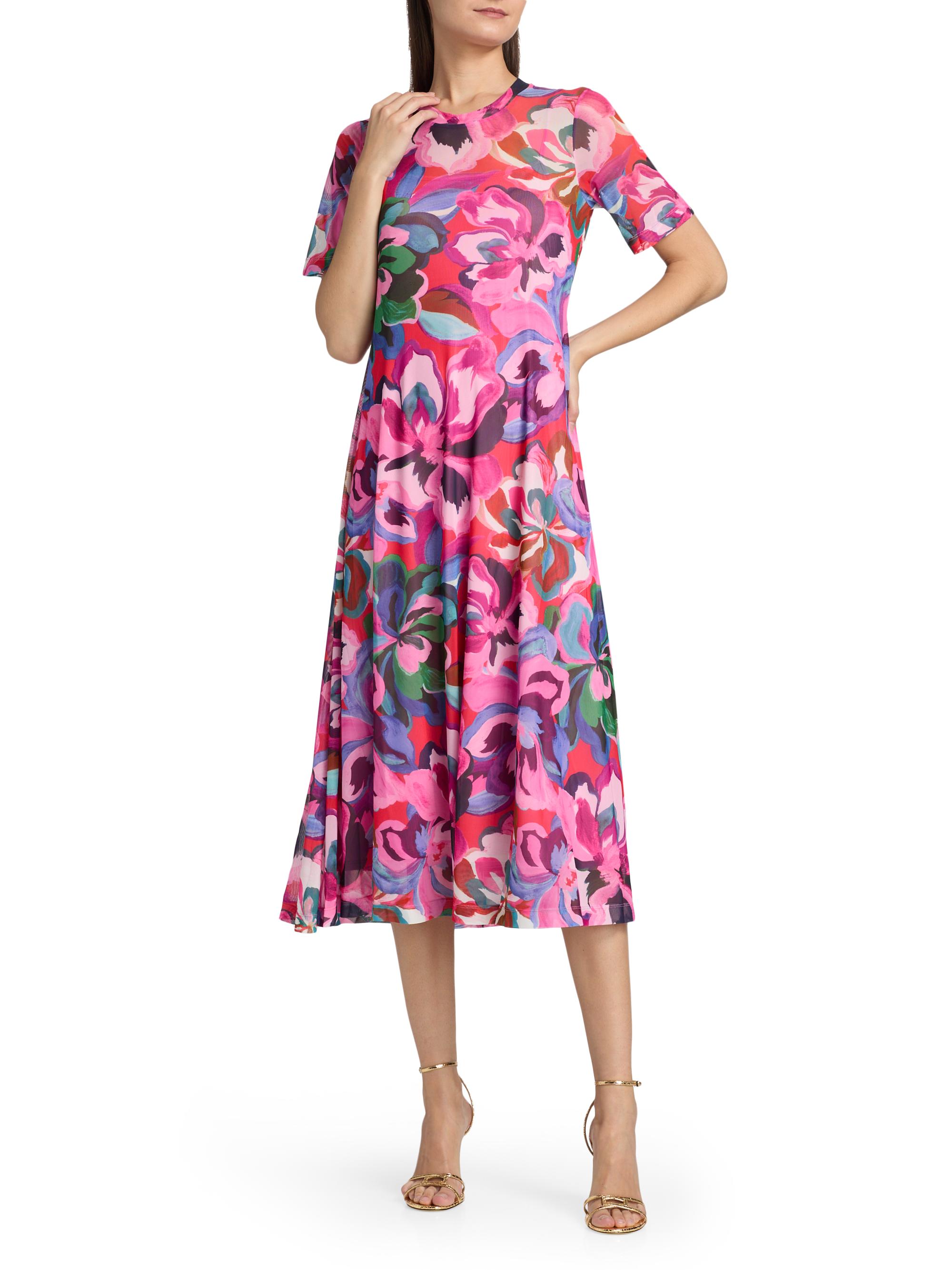 Johnny Was Mesh Floral T-Shirt Dress | Saks Fifth Avenue