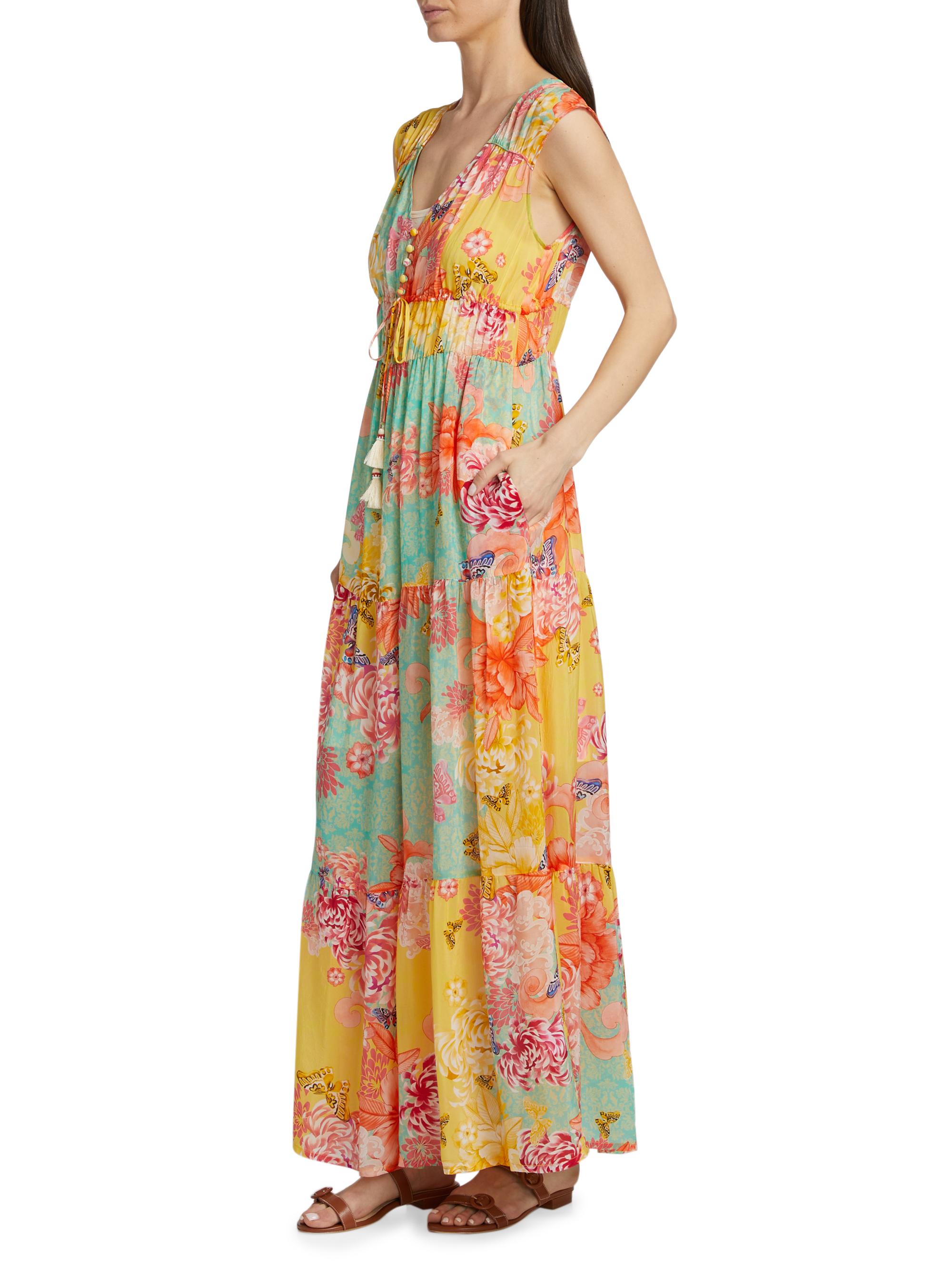 Johnny Was Maje Floral Tiered Maxi Dress | Saks Fifth Avenue