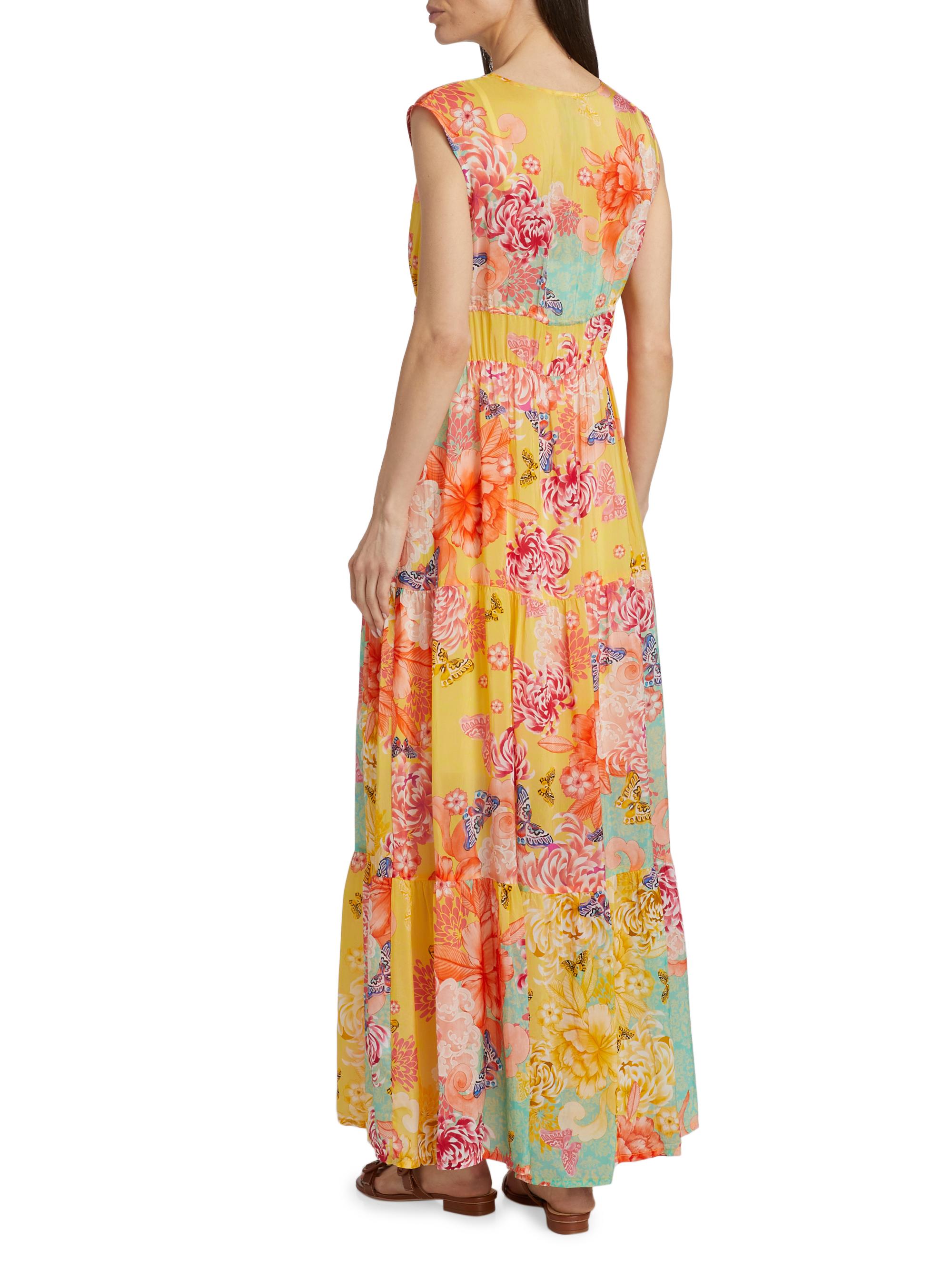 chinese dress ladies Charlie Holiday Priscilla Maxi Dress M / Abstract Wave main image 1
