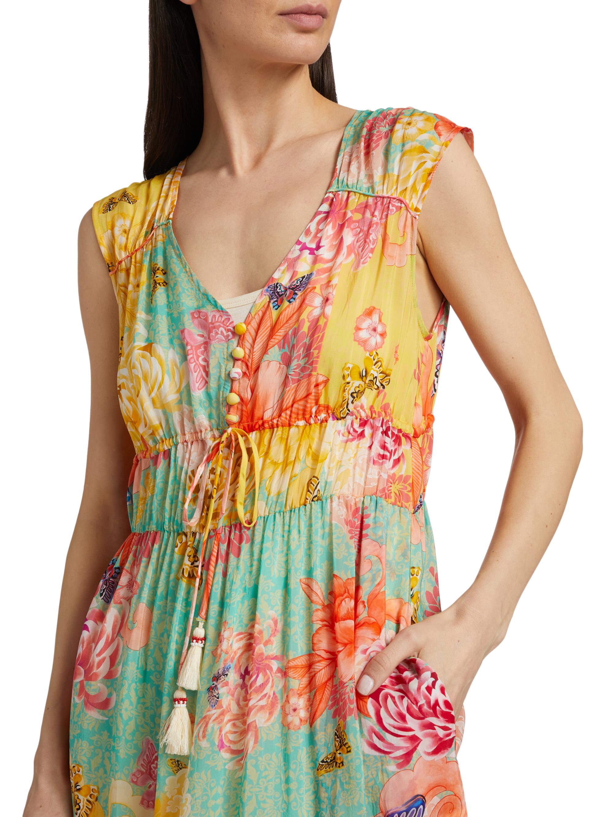 Johnny Was Maje Floral Tiered Maxi Dress | Saks Fifth Avenue