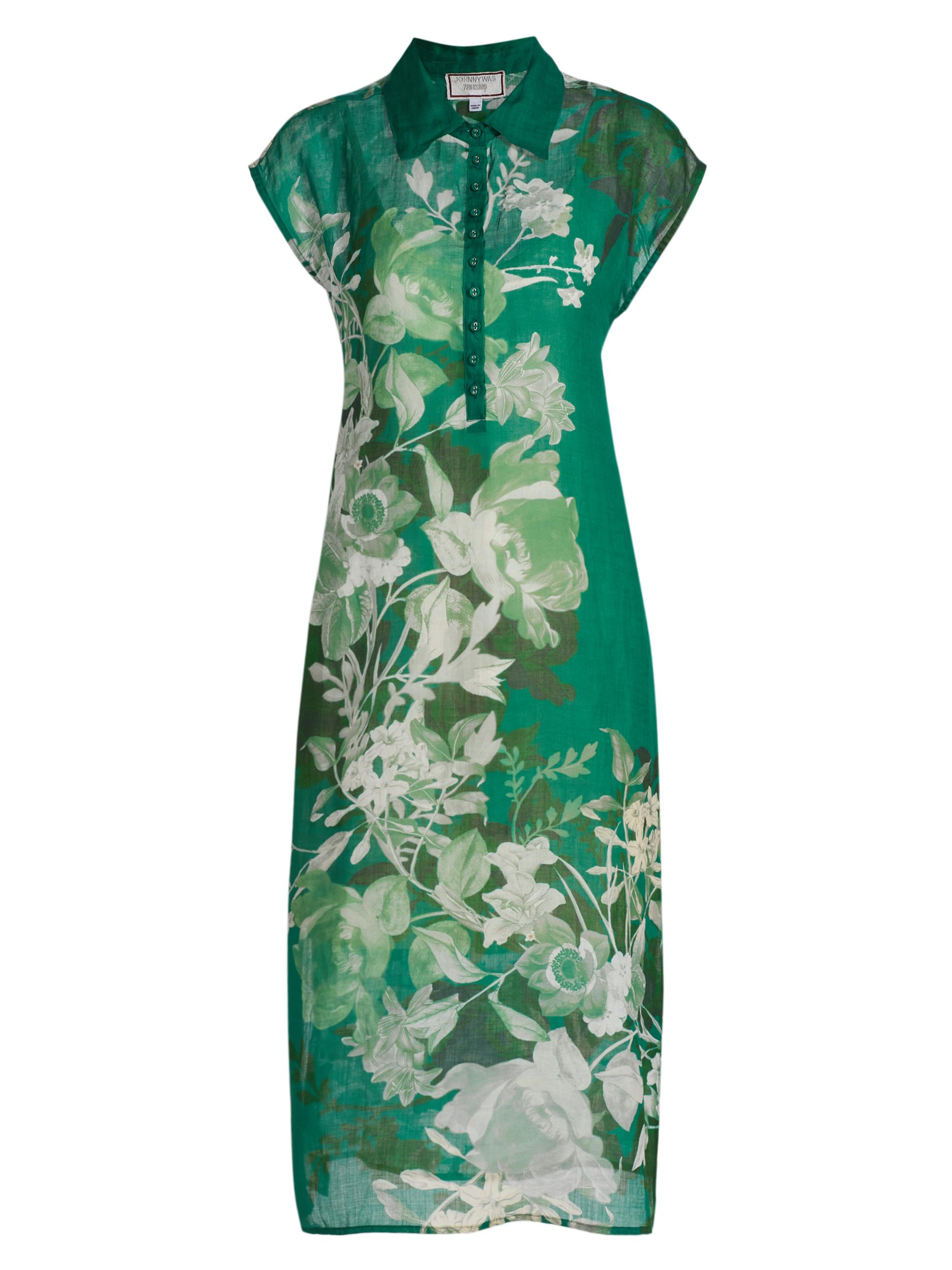 Johnny Was Dolman Floral Polo T-Shirt Midi-Dress Saks Fifth Avenue