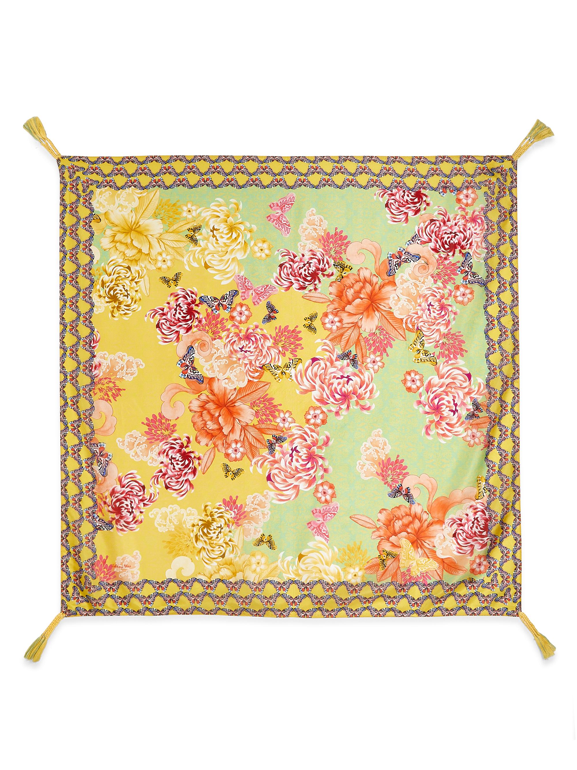 Johnny Was Women's Floral Silk Scarf - Charlie Scarf