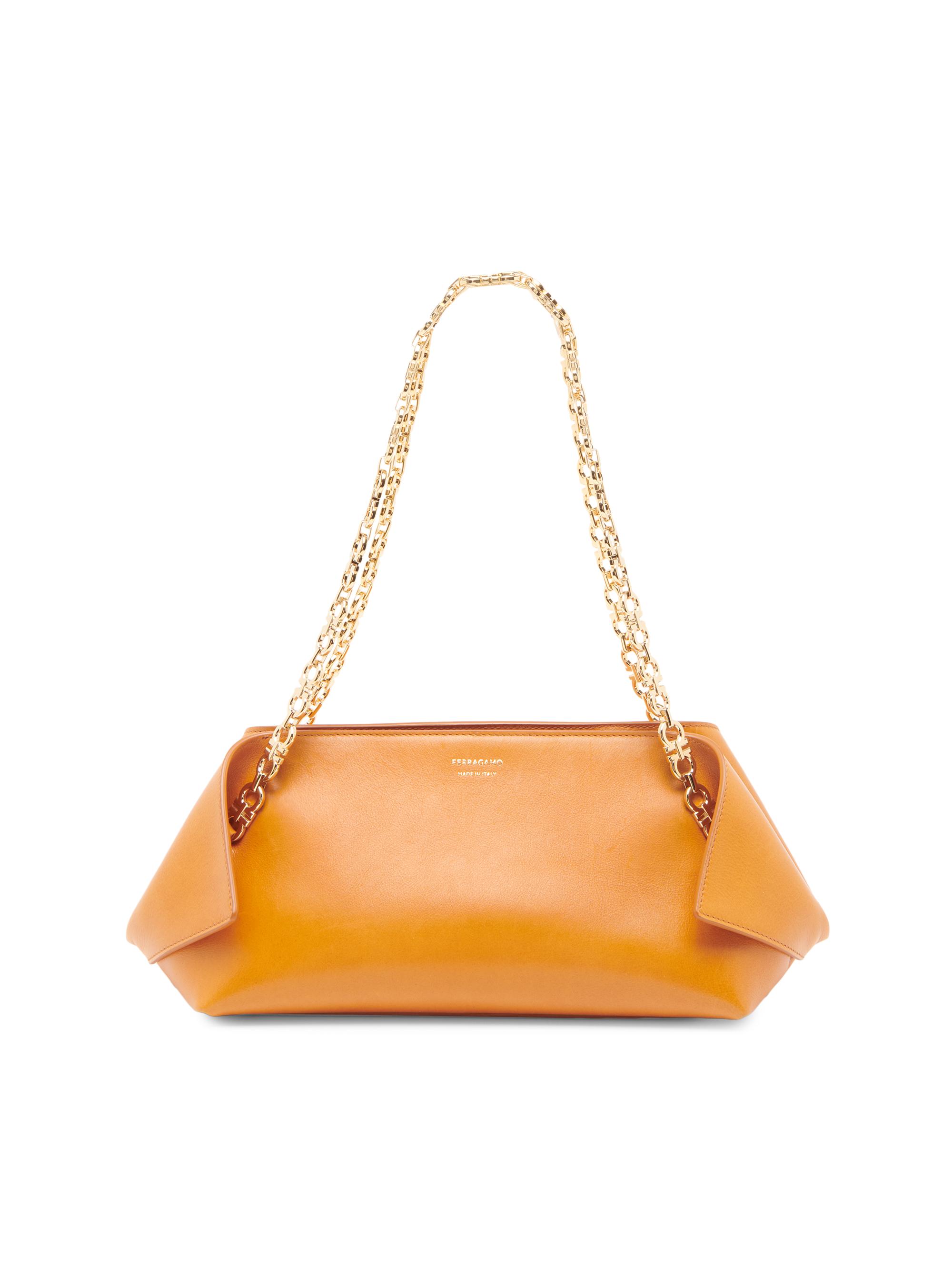 FERRAGAMO Women's Extra-Small Scarf Leather Shoulder Bag - Honeycomb