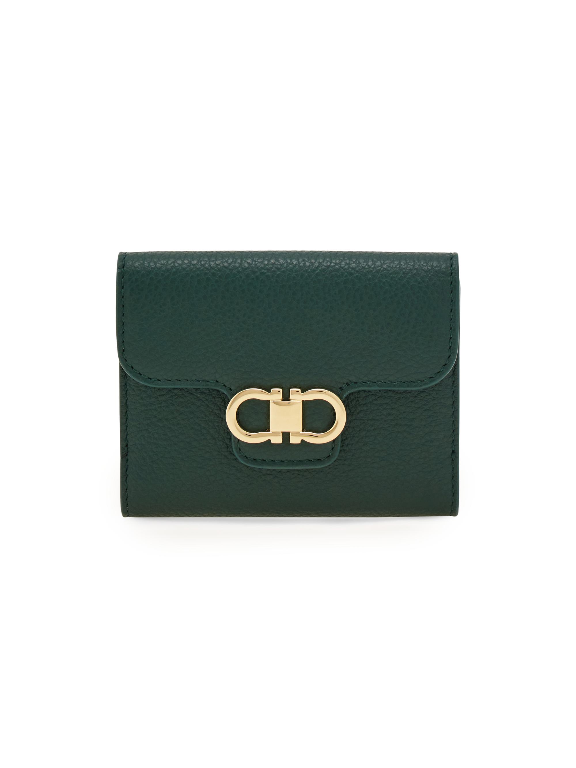 FERRAGAMO Women's Gancini Leather Wallet - Moss