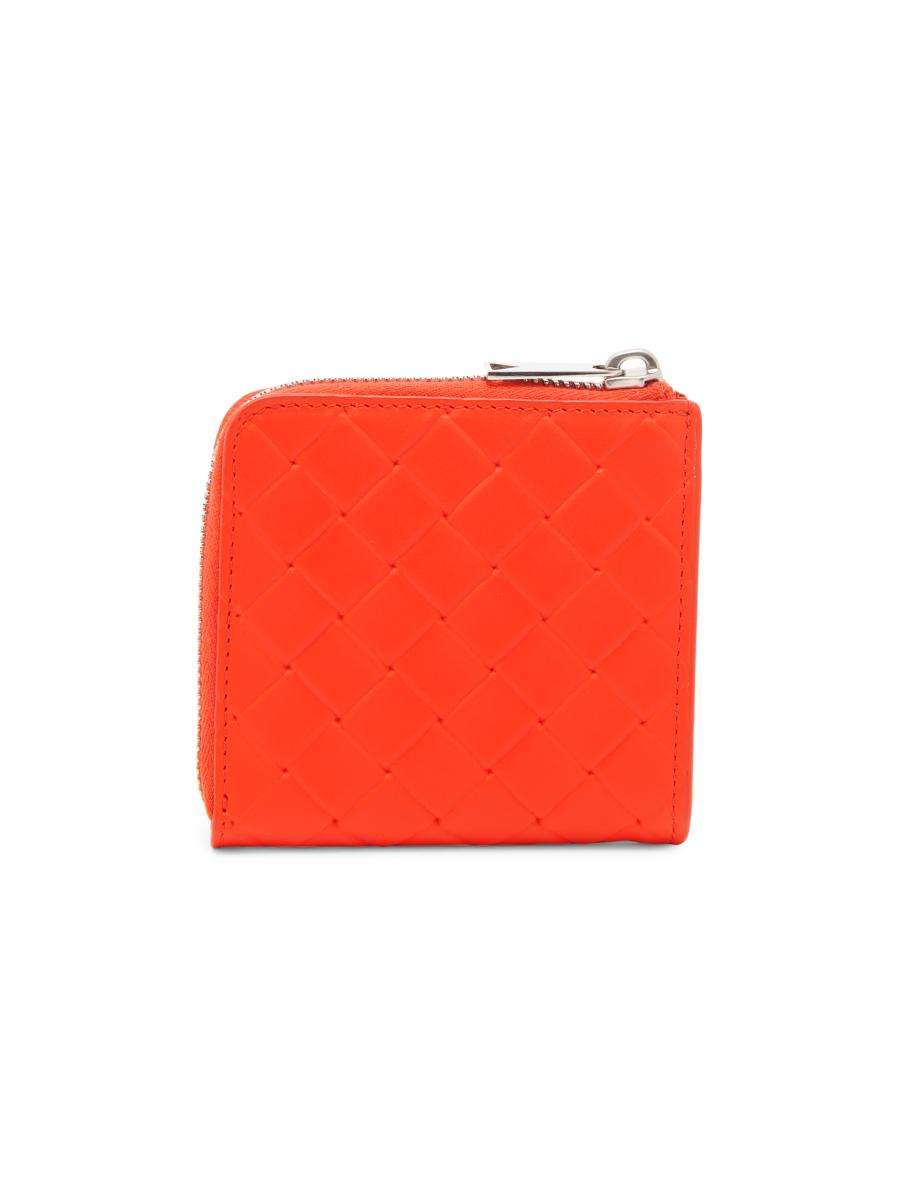 【関税＆送料込み】Bottega Veneta Wallet With Zip Accessori Bottega Veneta Intrecciato Stamp Square Zip-Around Leather