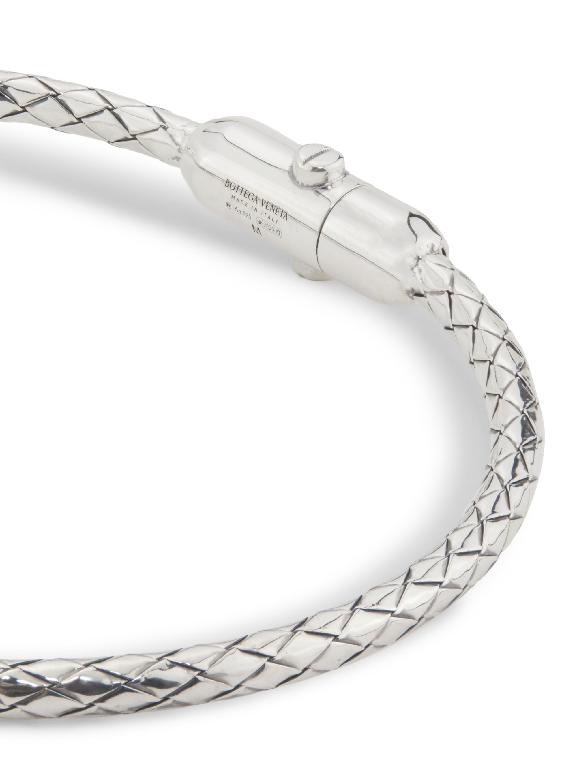Bottega Veneta Intreccio Sterling Silver Bracelet | Saks Fifth Avenue