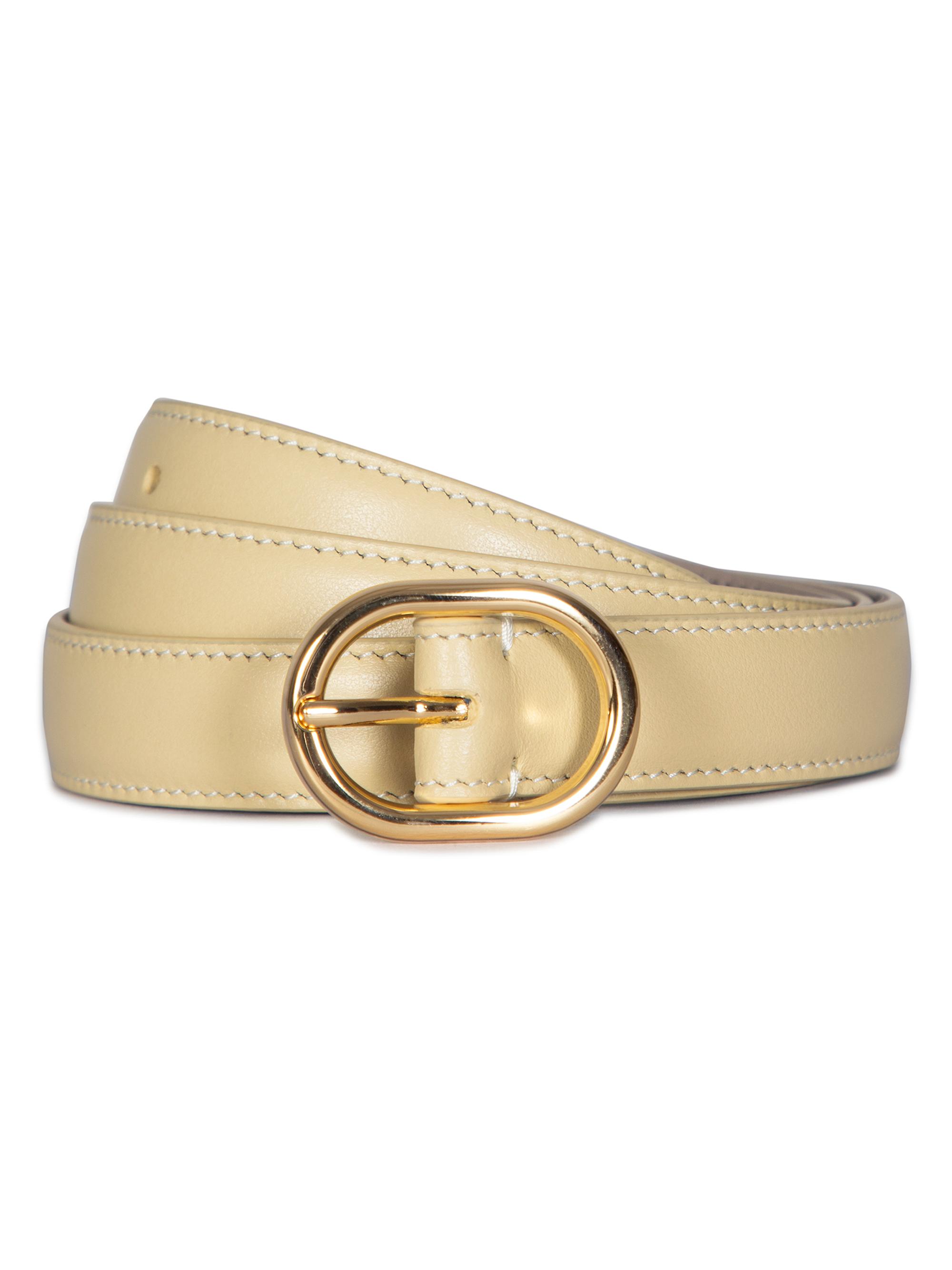 Vince Women's Spazzolato Leather Belt - Butter