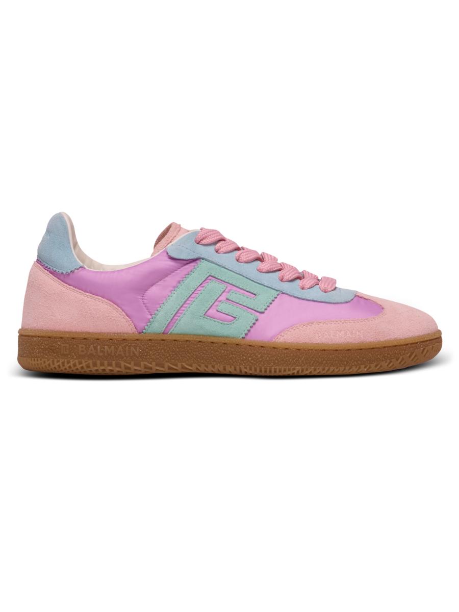 Balmain Women's  Leather Low-top Sneakers In Pink