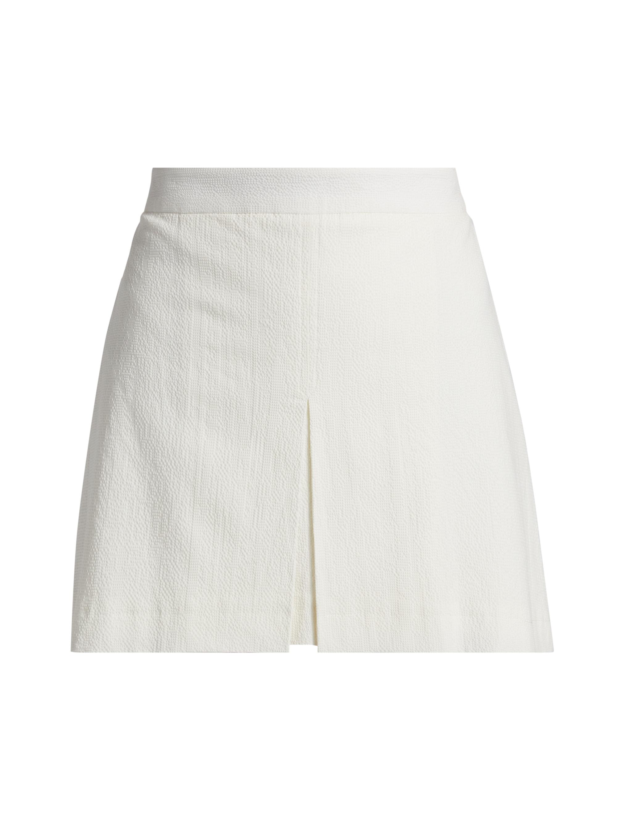FRAME Women's The Seersucker Cotton Skort - White