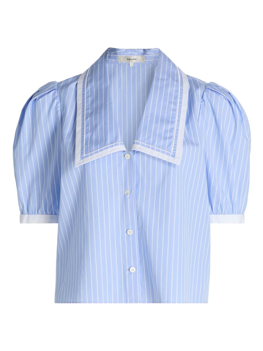 Frame The Stripe Cotton Sailor Blouse | Saks Fifth Avenue