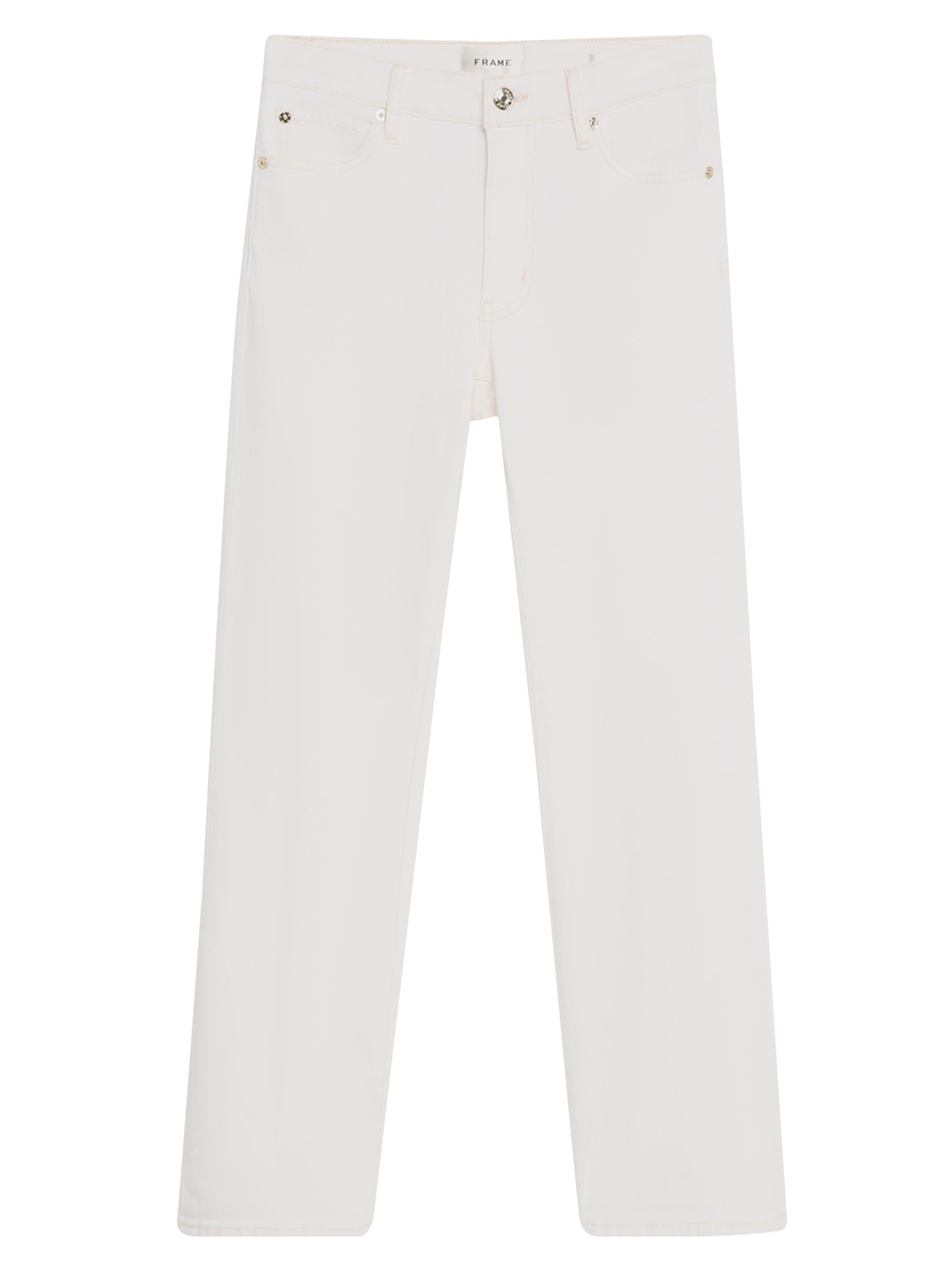 FRAME Women's The Borrowed Crop Jeans - White
