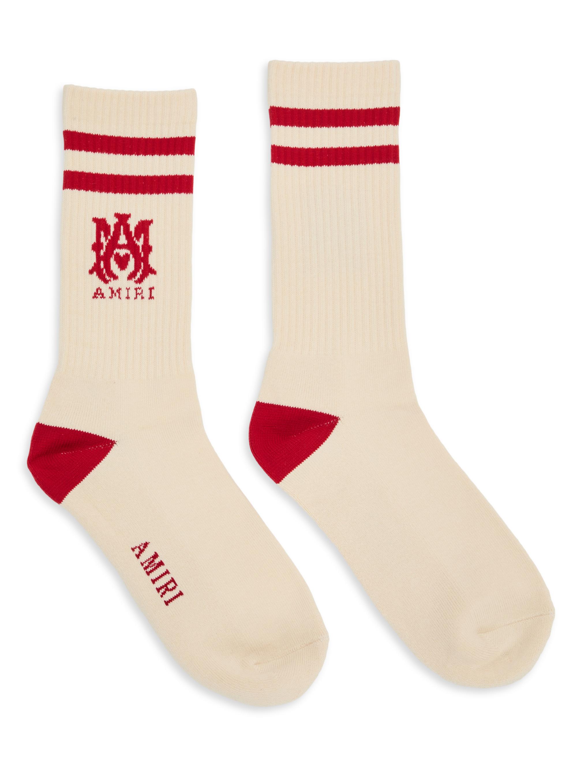 Amiri Men's MA Striped Socks - Varsity Red
