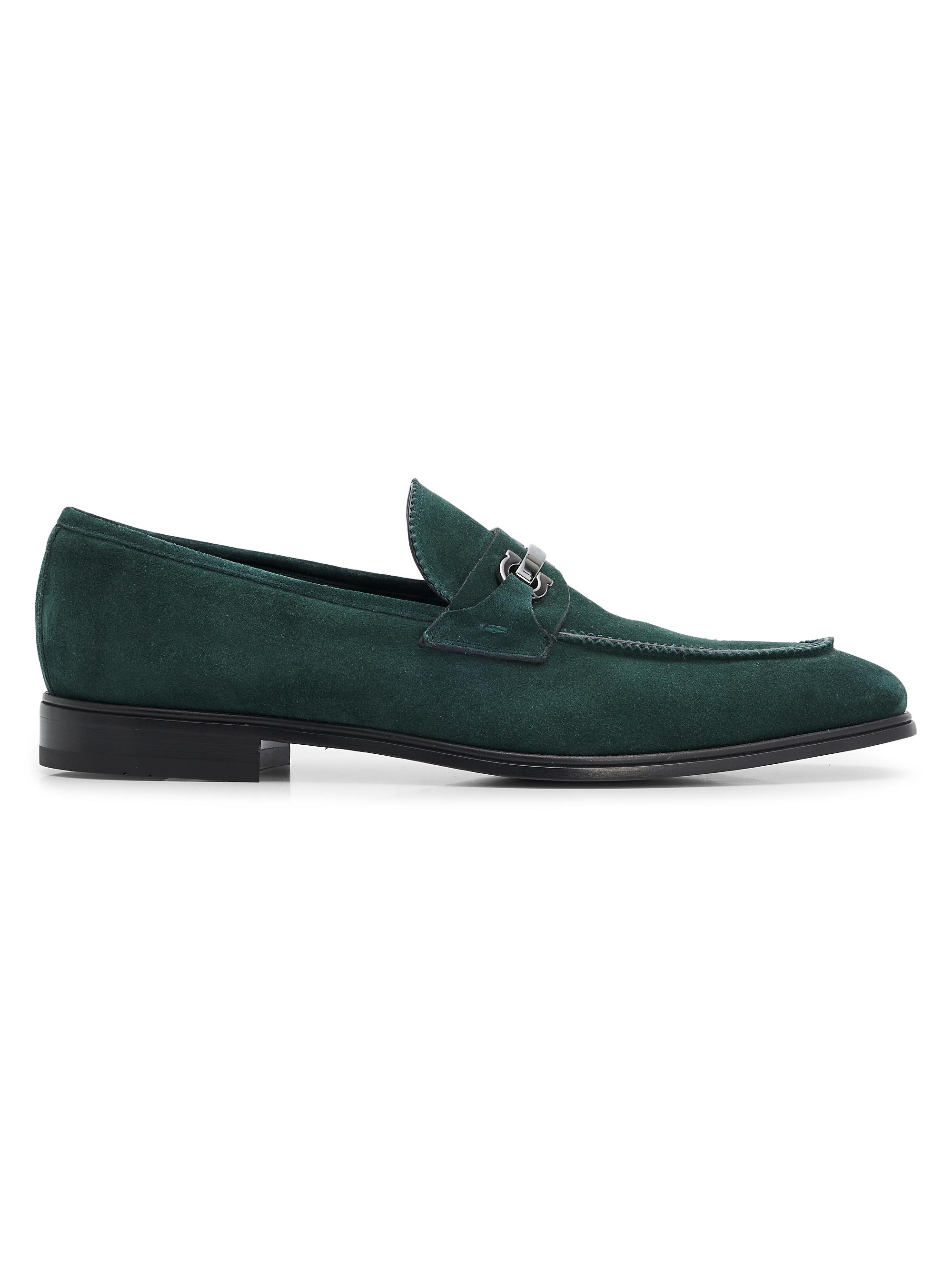 FERRAGAMO Parigi New Gancio Suede Driving Loafers | Saks Fifth Avenue