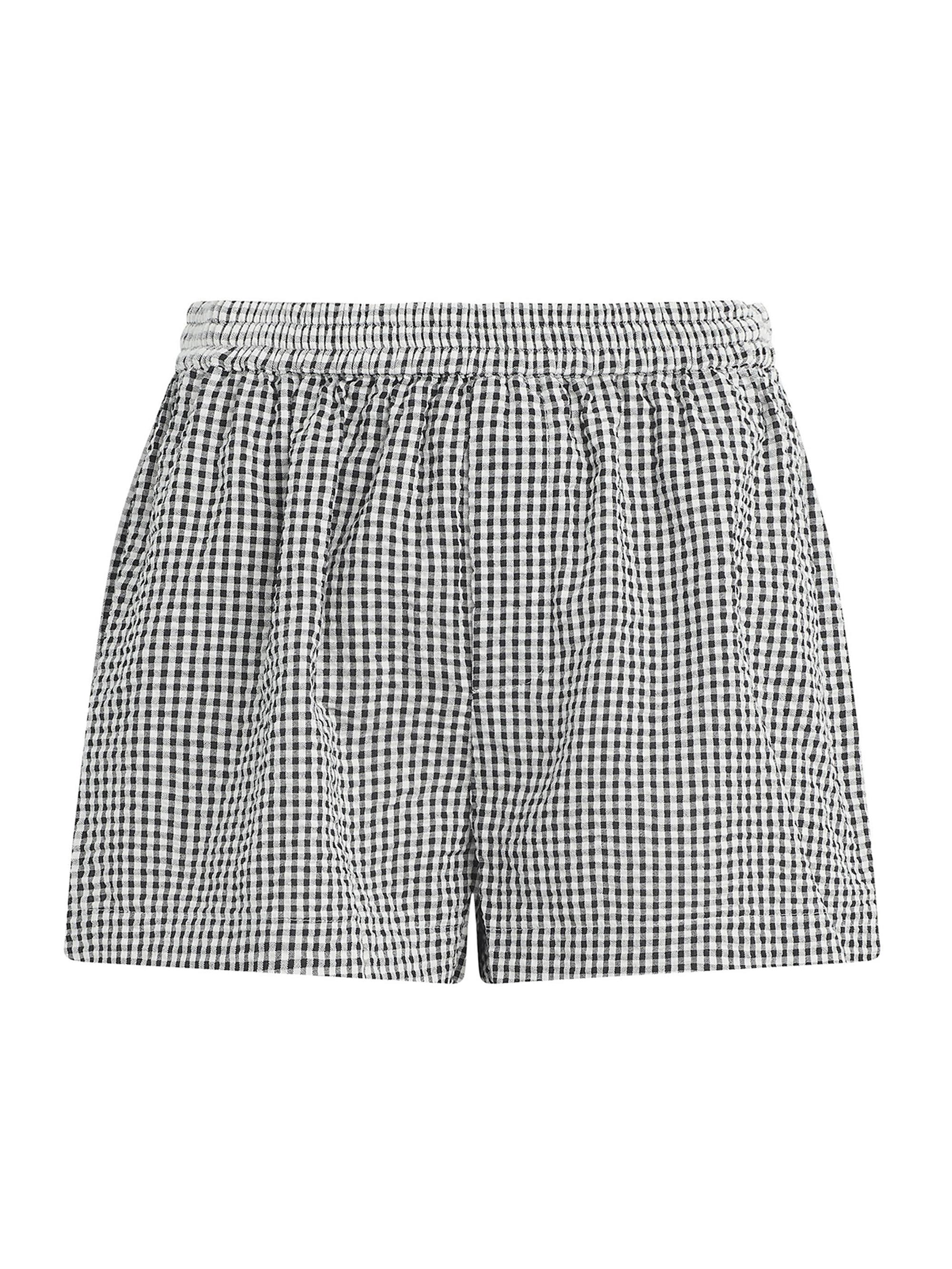 Joe's Jeans Women's The Checked Boxer Shorts - Black White Gingham