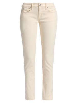 rag & bone Women's Dre Low-Rise Slim-Fit Boyfriend Jeans - Ecru