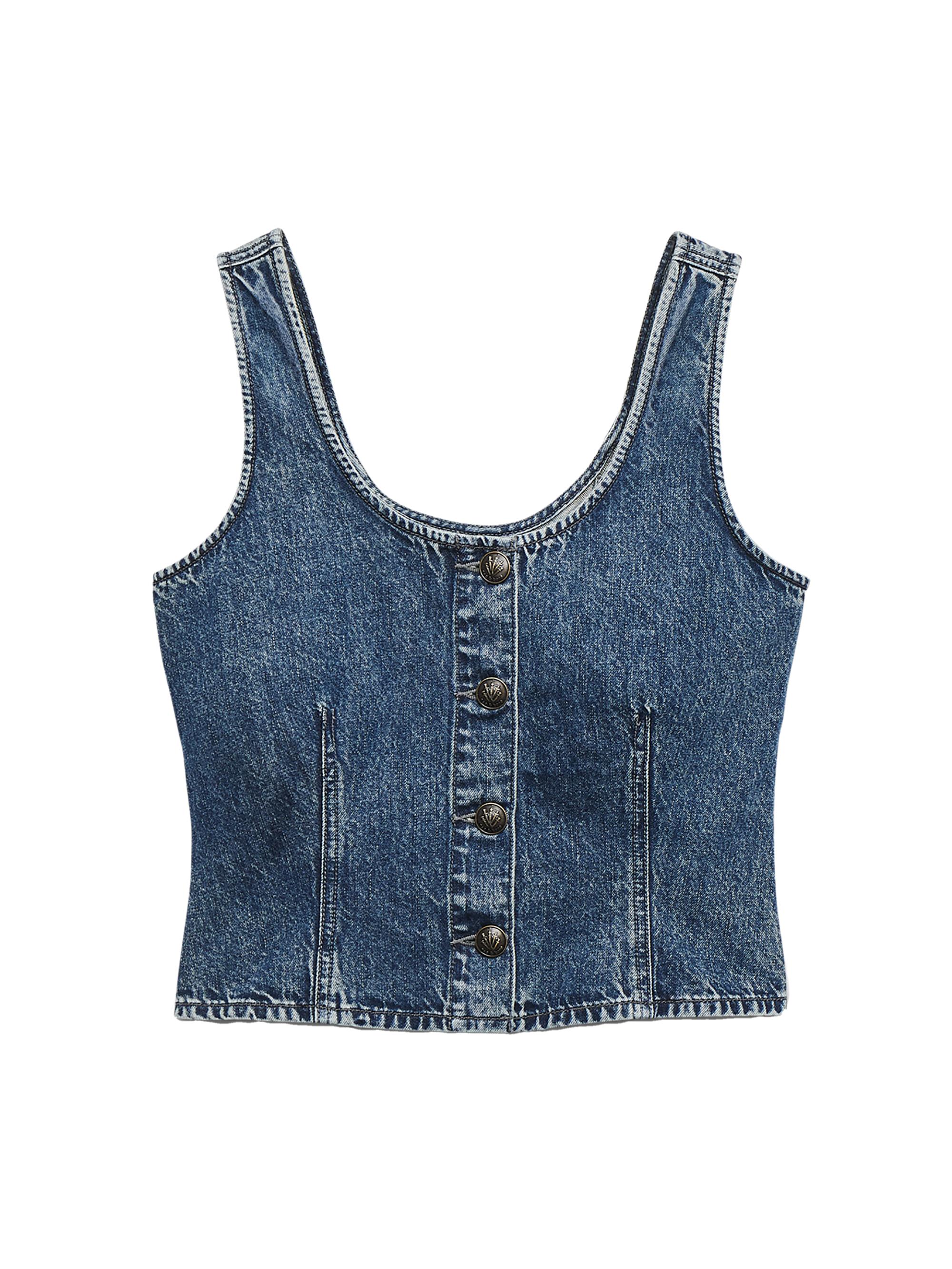 rag & bone Women's Poppy Denim Top - Adeline
