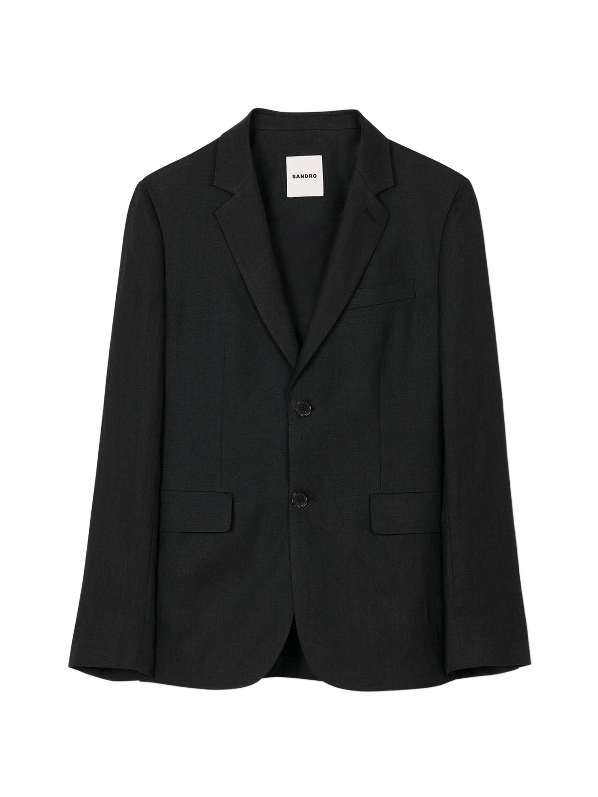 Sandro Men's Wool Suit Jacket - Black