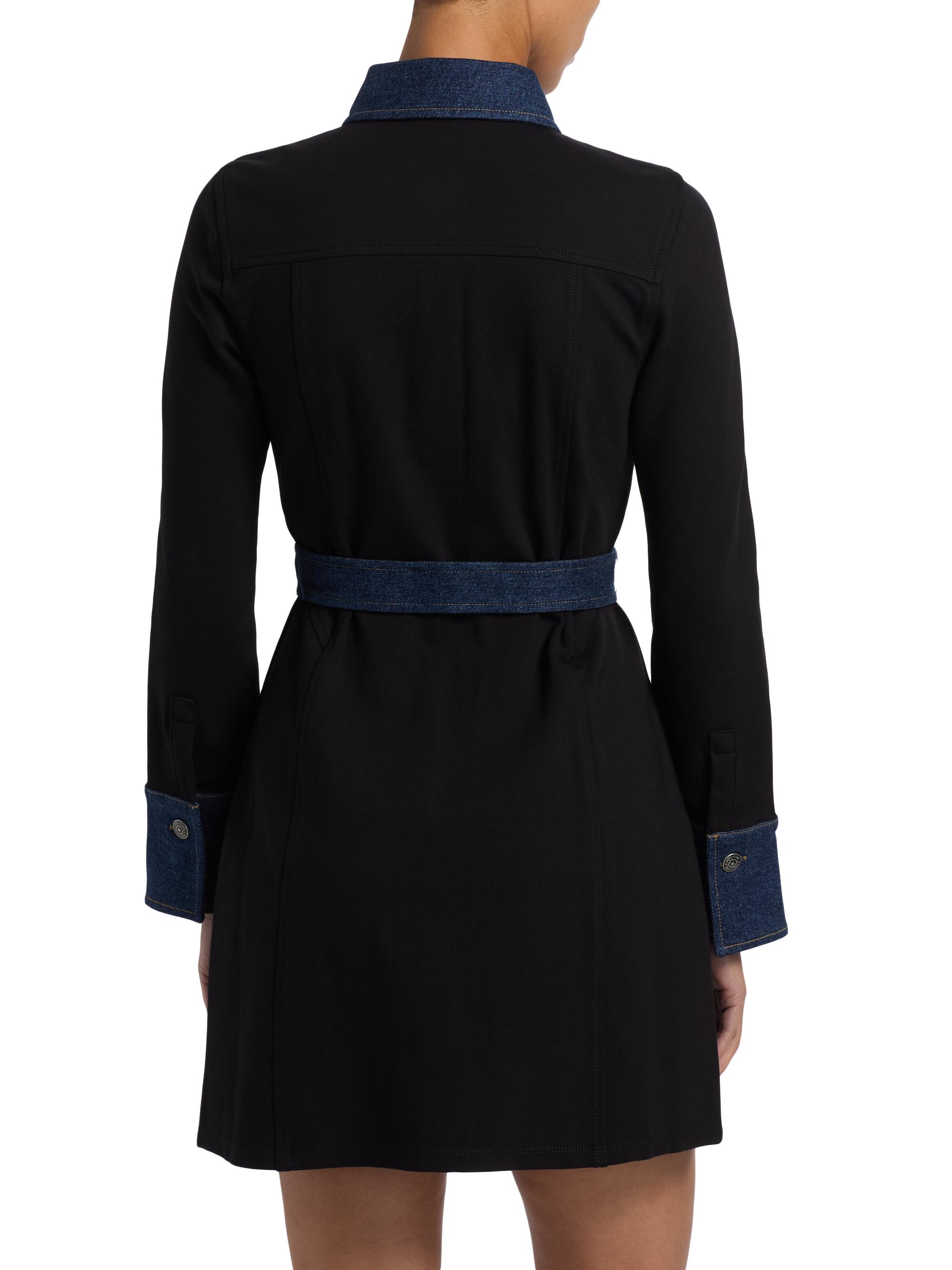 Cinq à Sept Aliza Denim-Trimmed Minidress | Saks Fifth Avenue