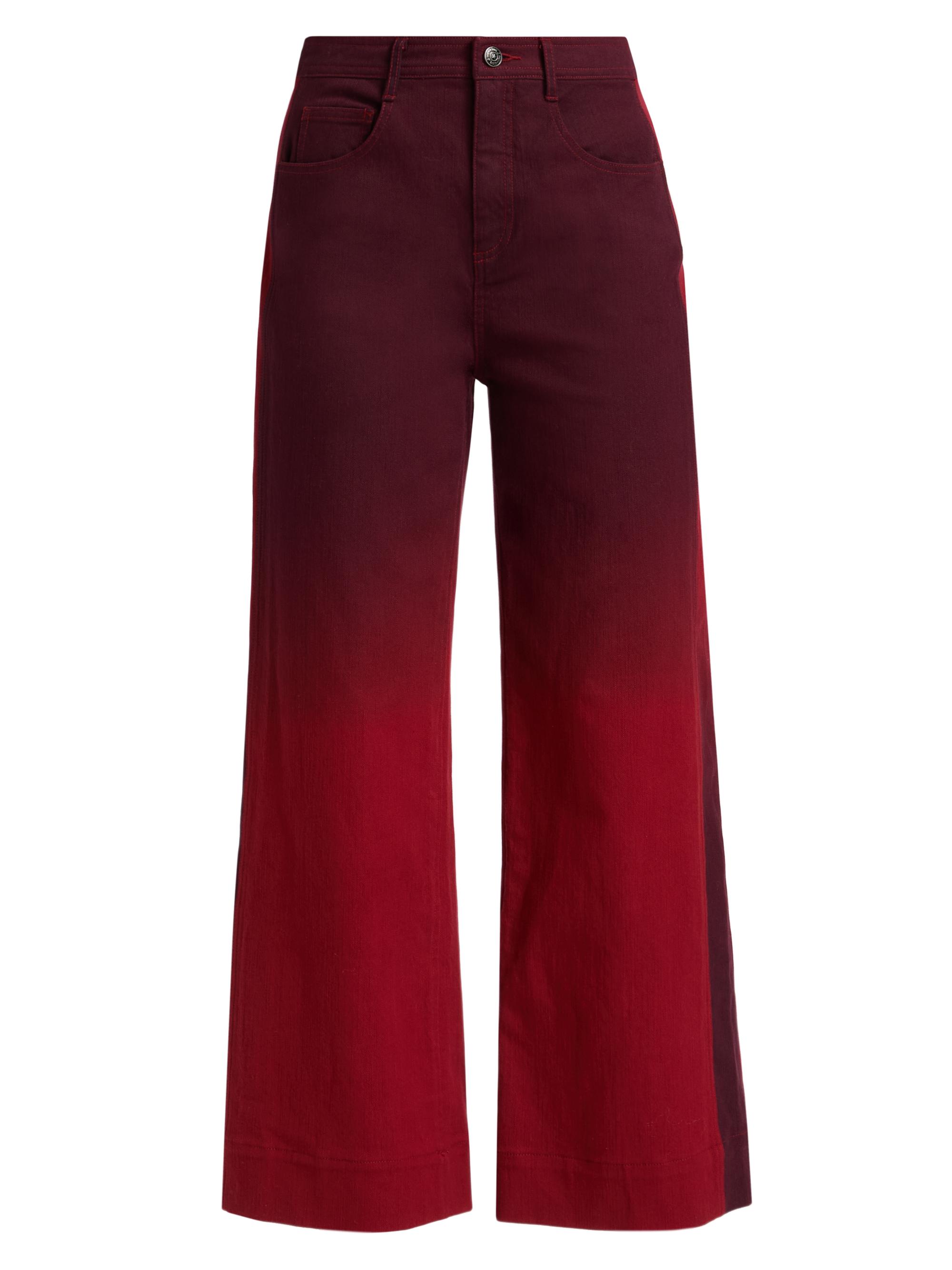 Cinq à Sept Women's Betsy Ombré Flared Jeans - Rosewood Pickled Beet