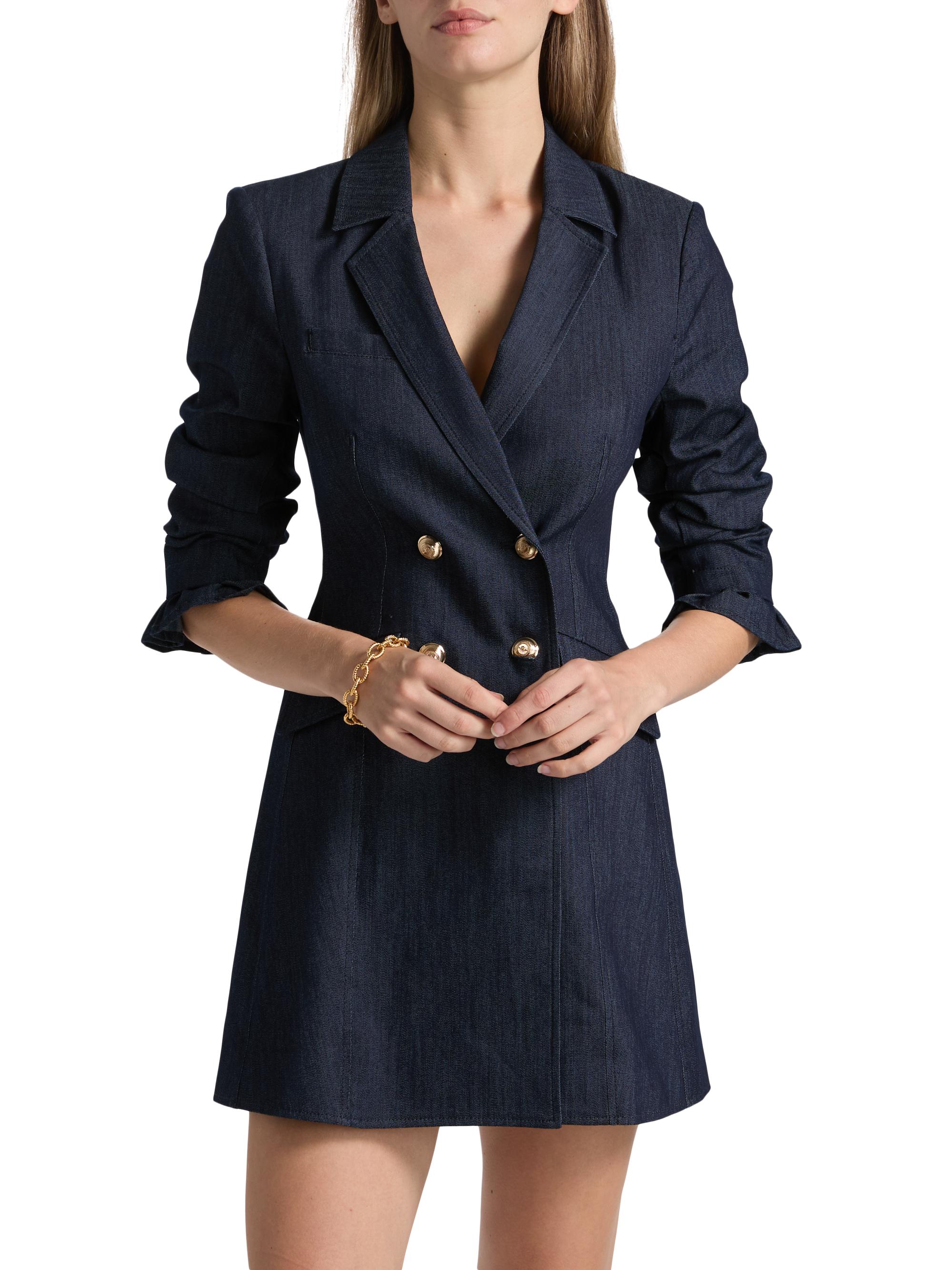 denim blazer dress women Sparkling Denim Blazer Dress  Bronzeville Boutique By Lady Mocha