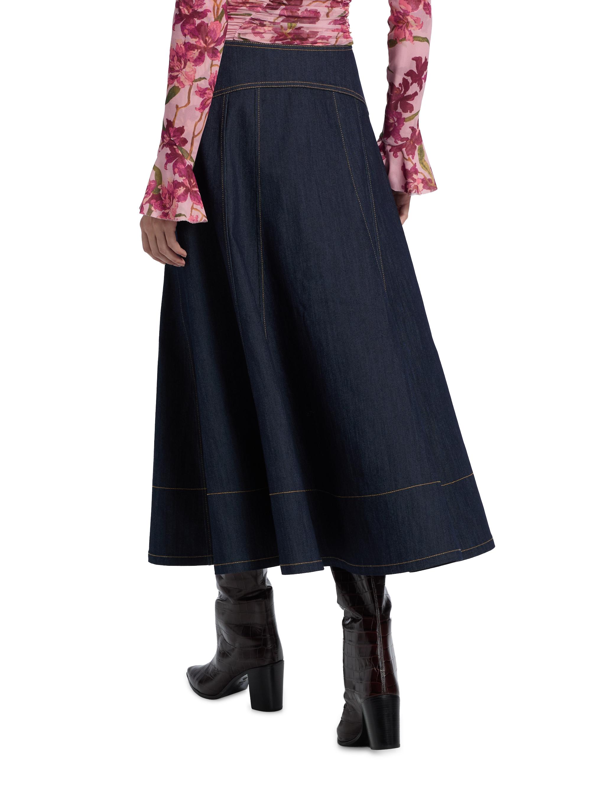 Cinq à Sept Briony Denim Midi-Skirt | Saks Fifth Avenue