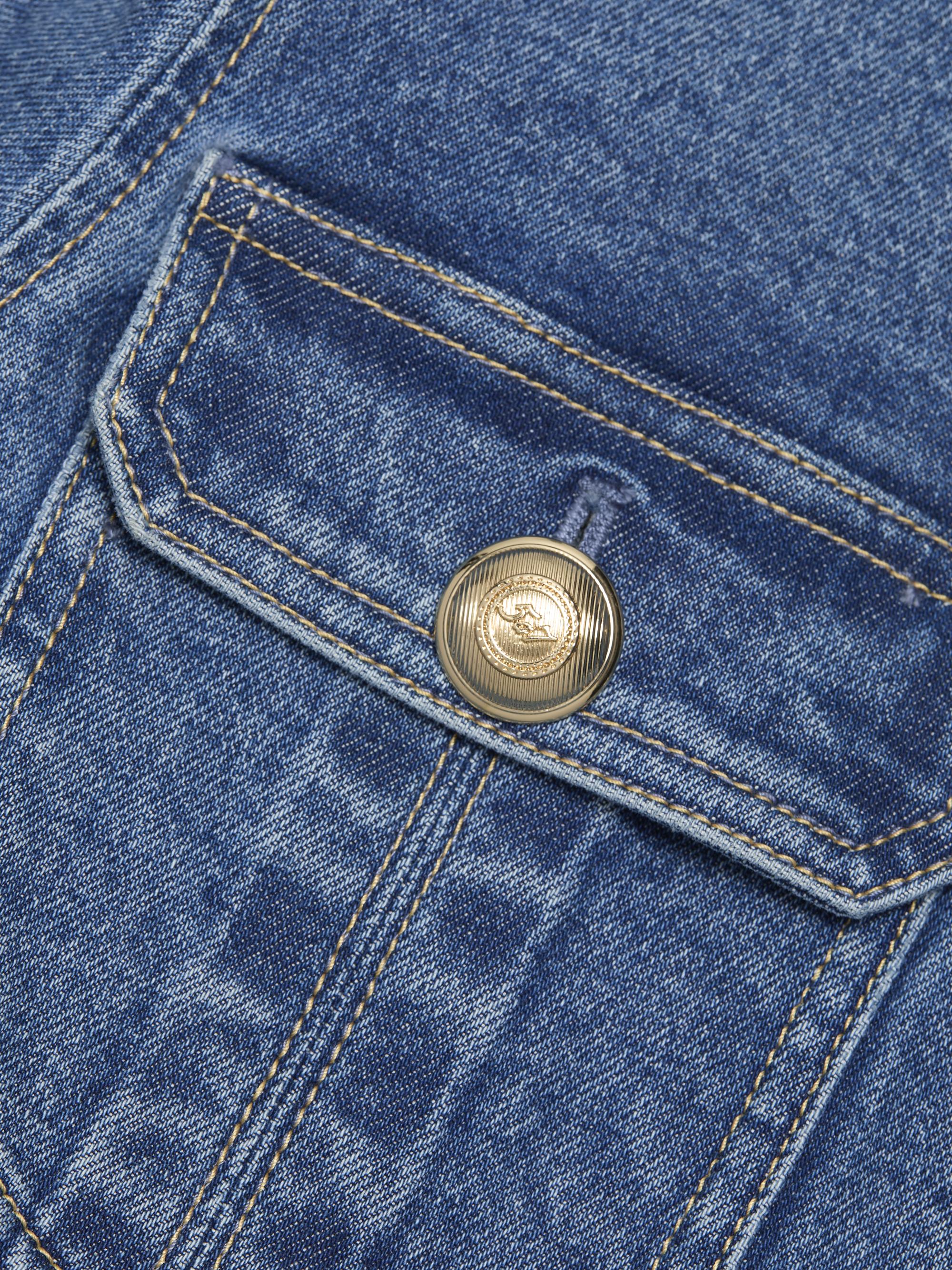 Cinq à Sept Travis Collarless Denim Jacket | Saks Fifth Avenue