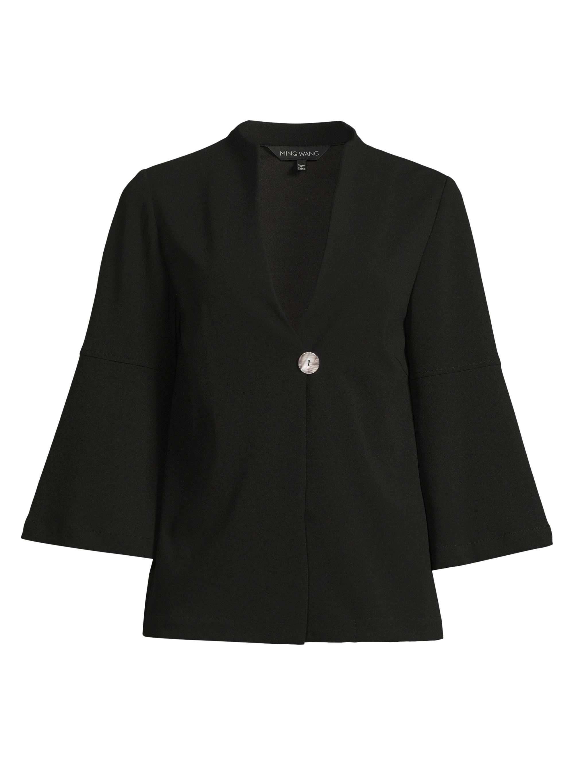 Theory Wool-Cashmere Open-Front Blazer | Saks Fifth Avenue