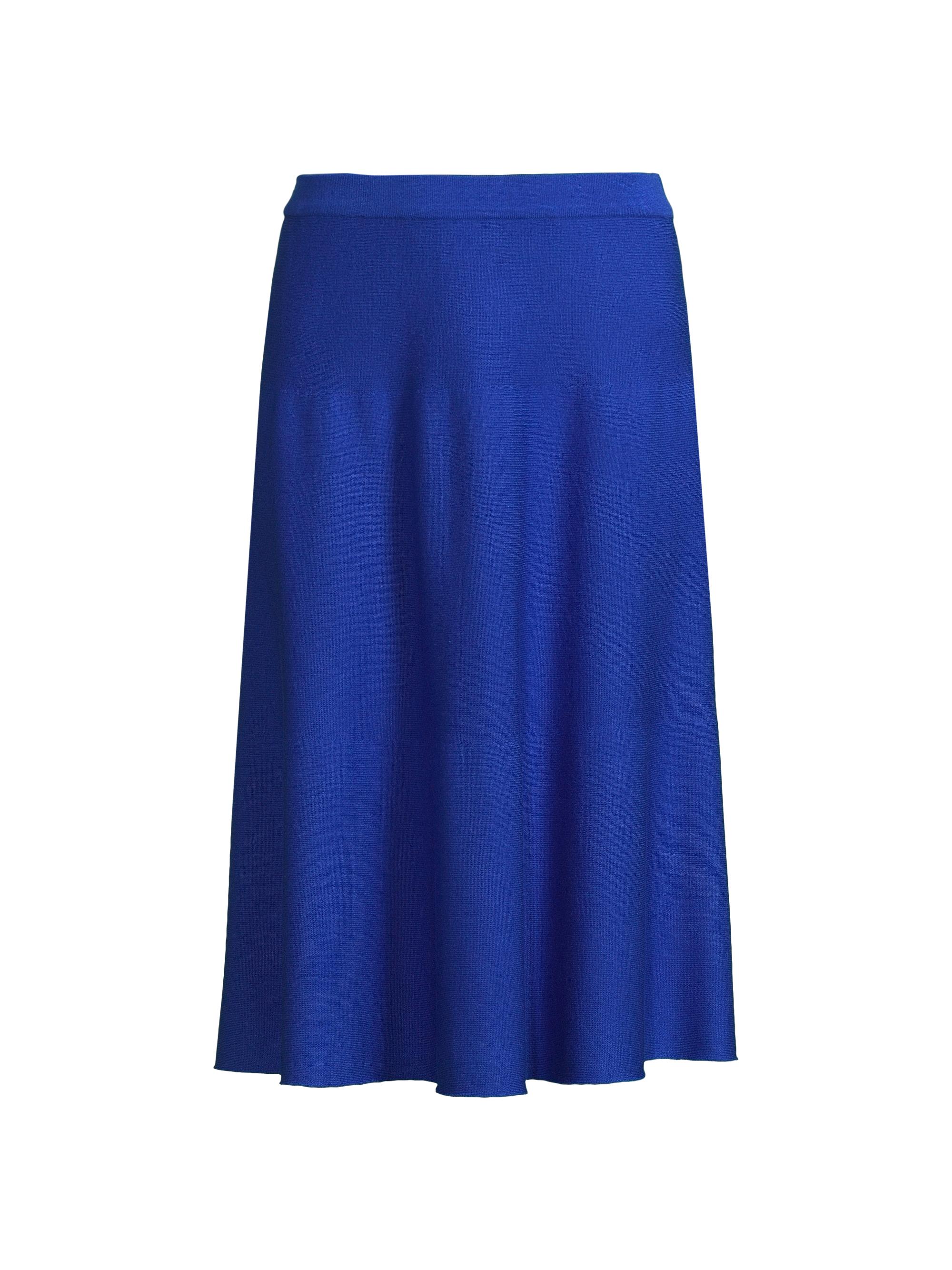 Ming Wang Women's Aria A-Line Midi-Skirt - Sapphire Sea