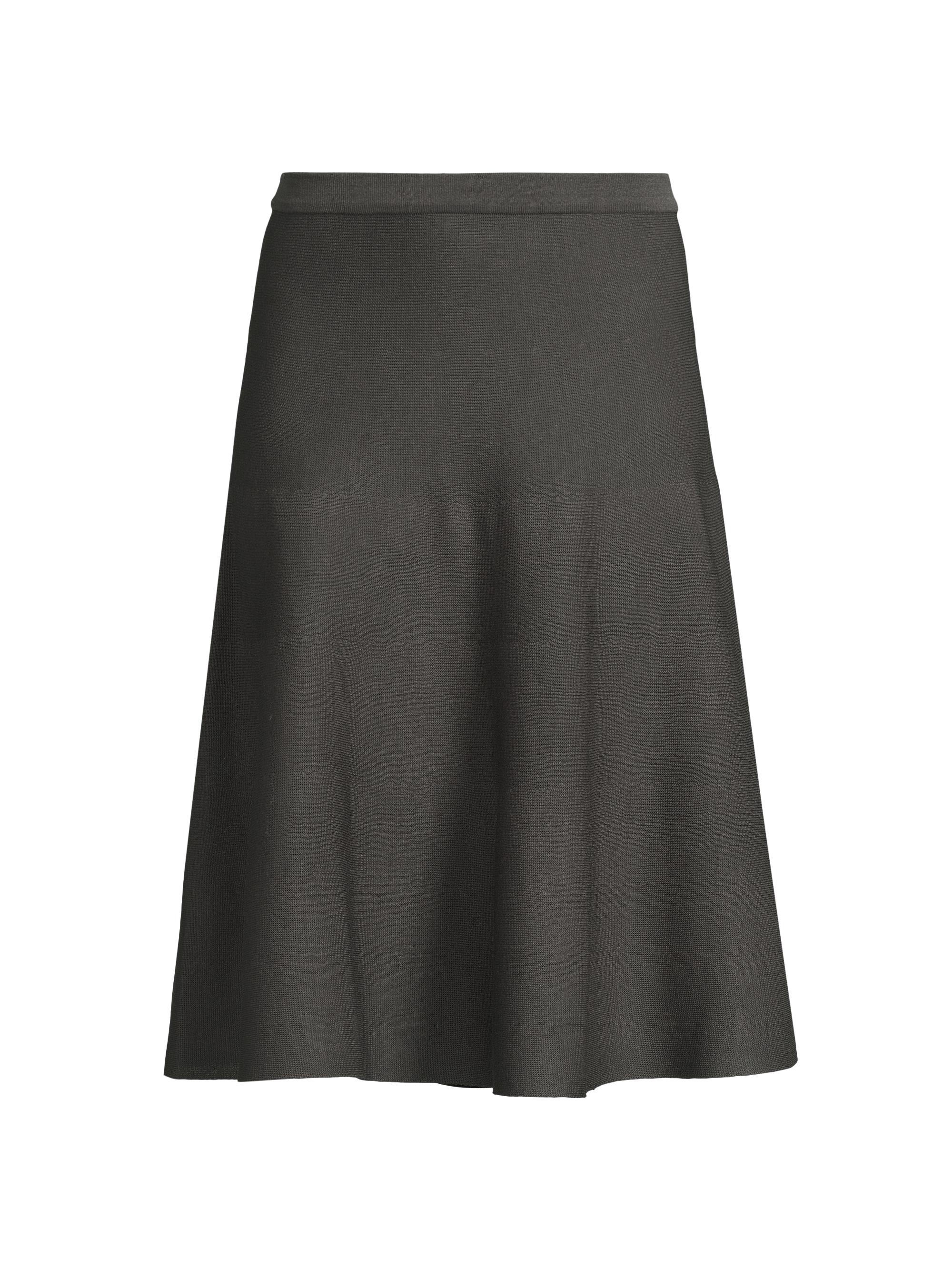 Ming Wang Women's Flare Knit Midi-Skirt - Granite