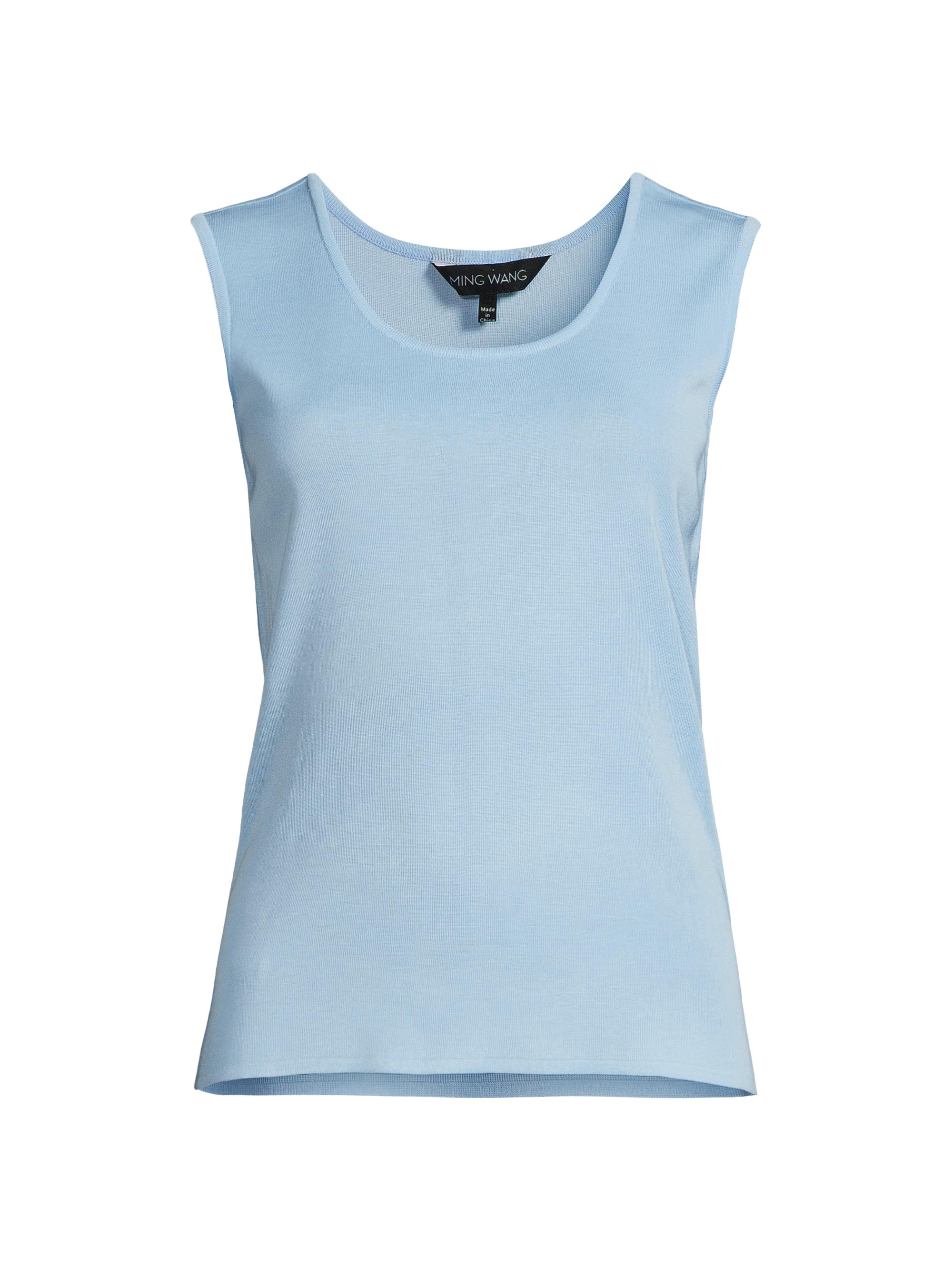 Ming Wang Women's Scoopneck Mid-Length Tank - Dawn