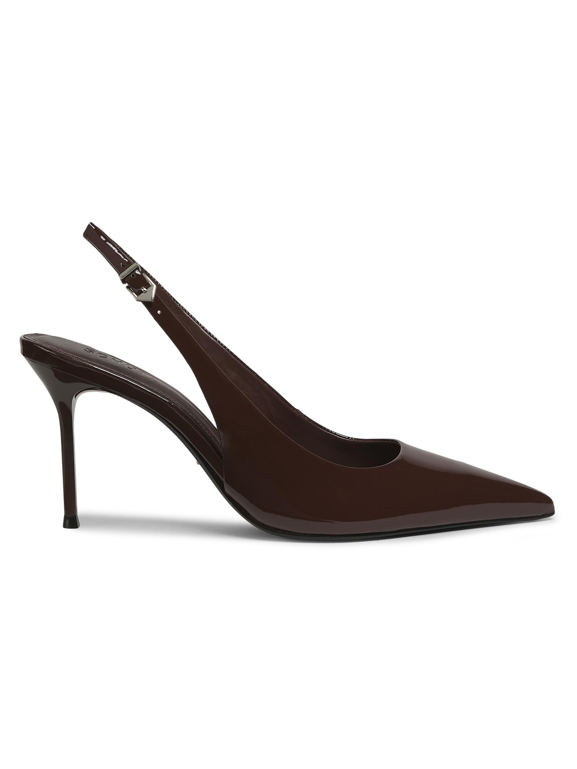 Schutz Women's Paola 90MM Patent Leather Slingback Pumps - Root Brown