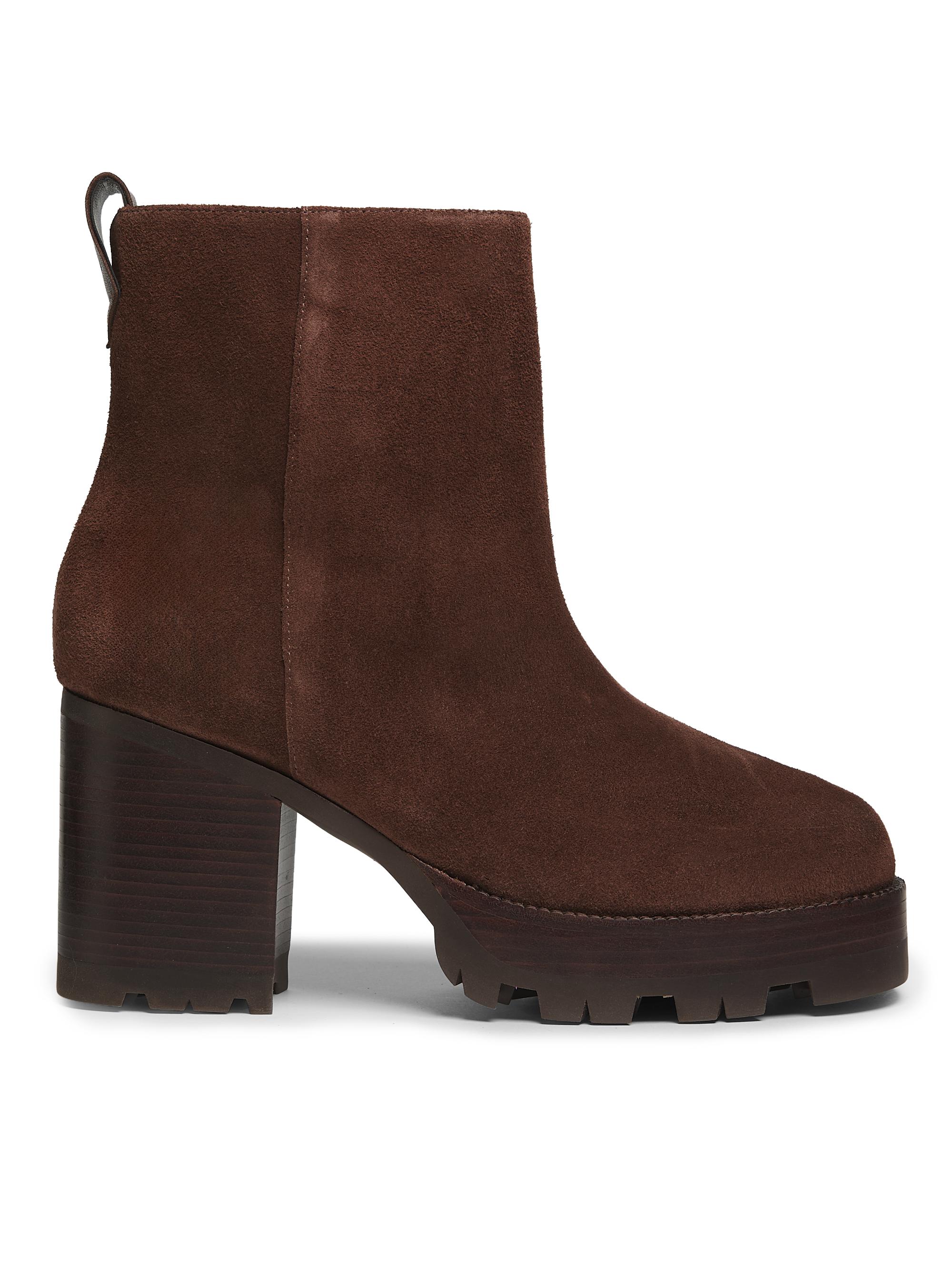 Schutz Women's 240 90MM Suede Booties - Root Brown