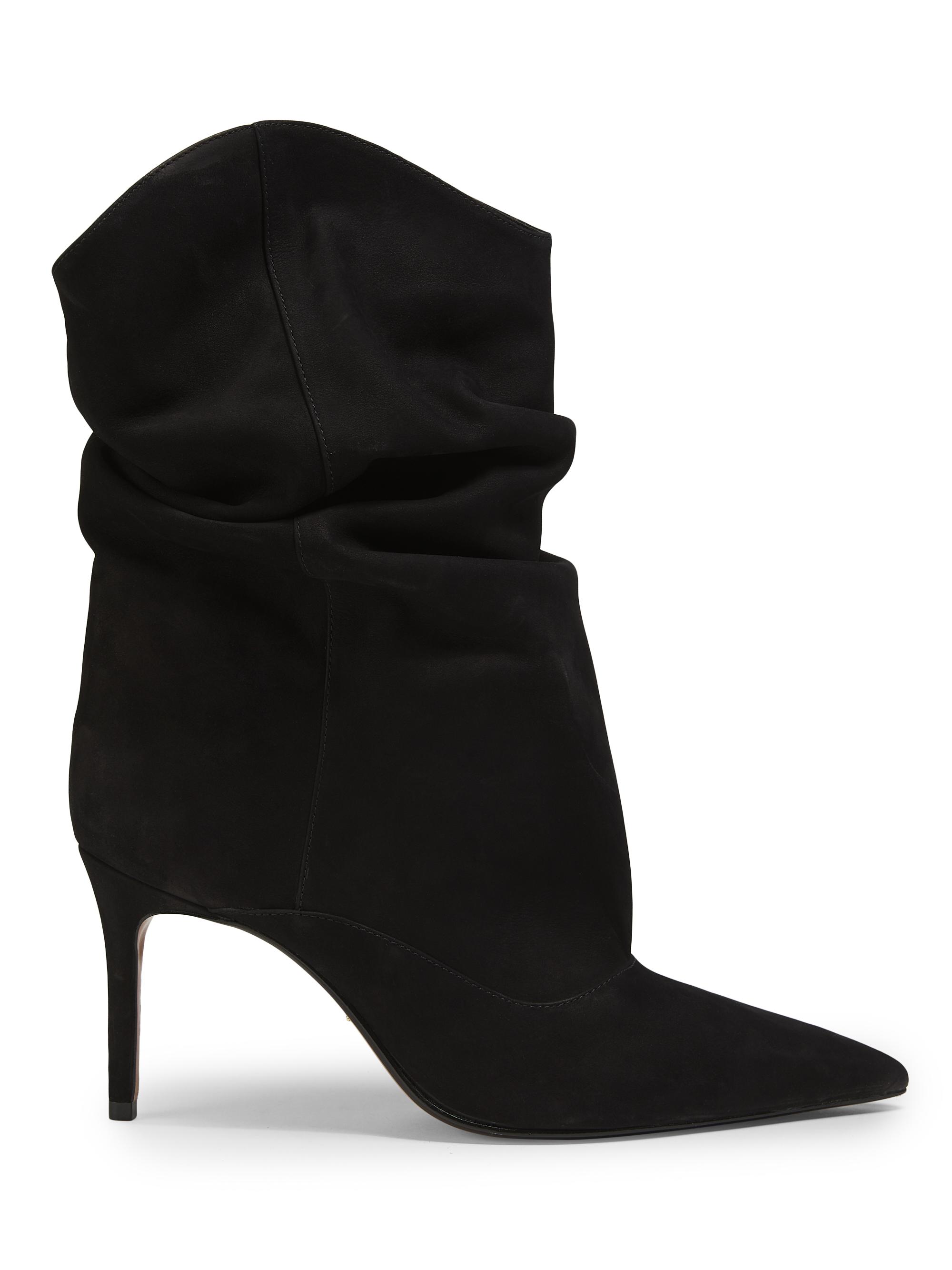 Schutz Women's Maryana 85MM Nubuck Slouch Booties - Black