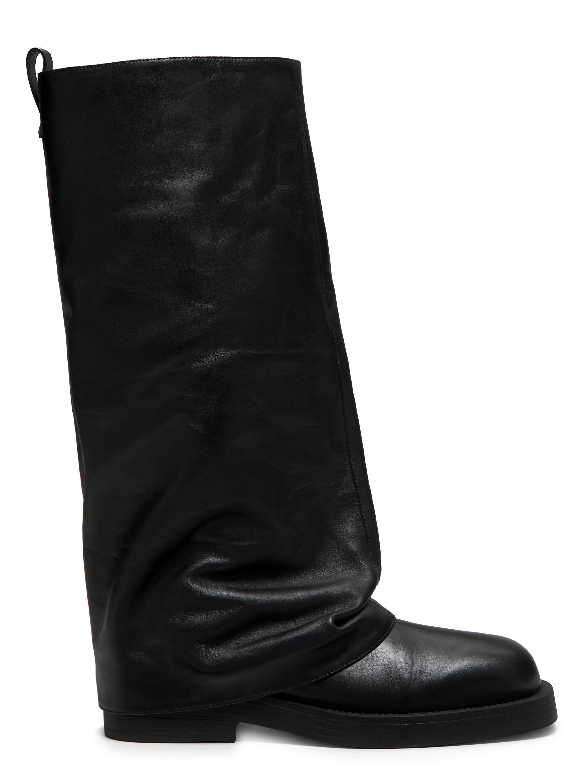 Schutz Women's Keira Leather Cloak Boots - Black