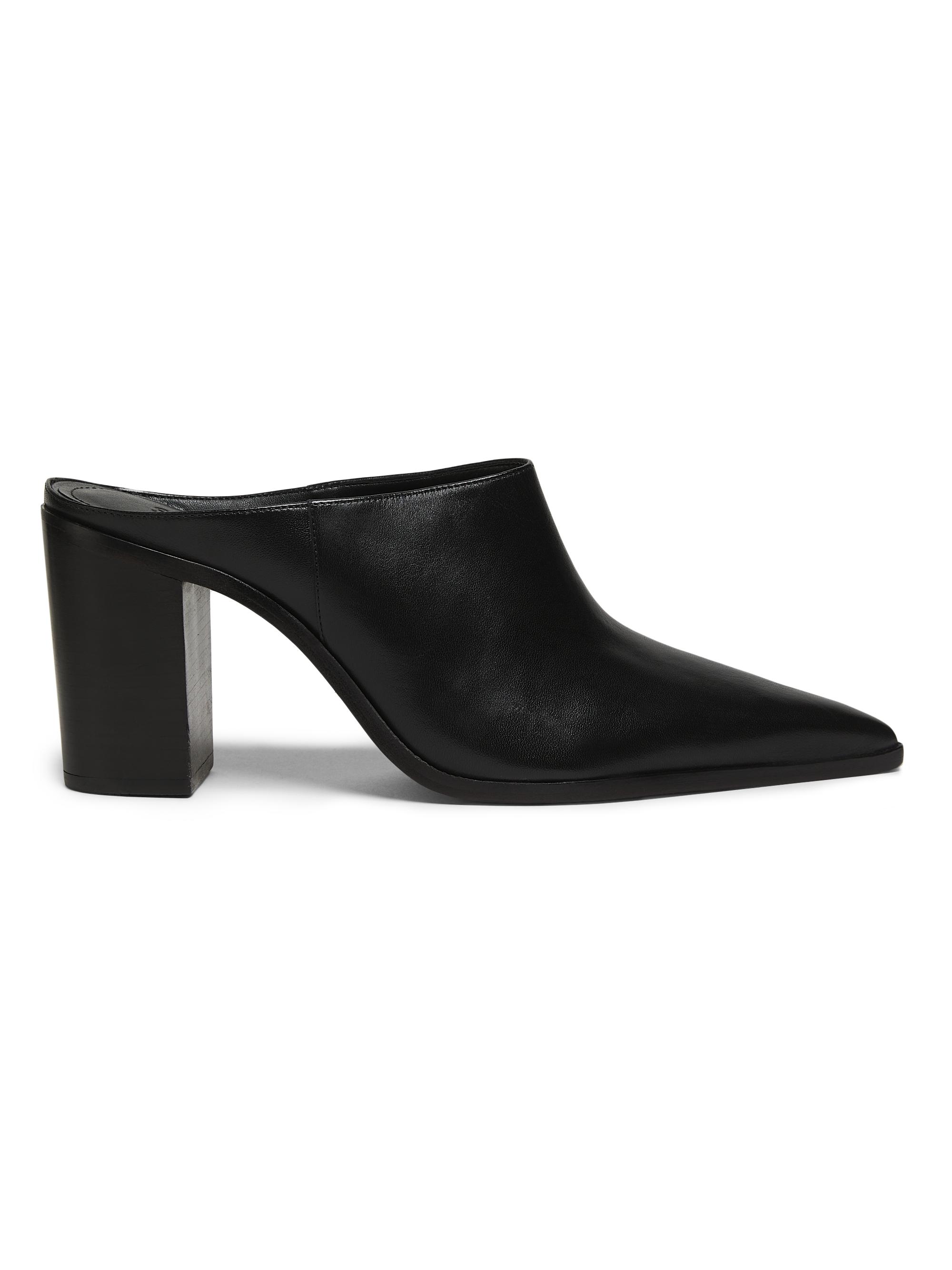 Schutz Women's Mikki 85MM Leather Mule Pumps - Black