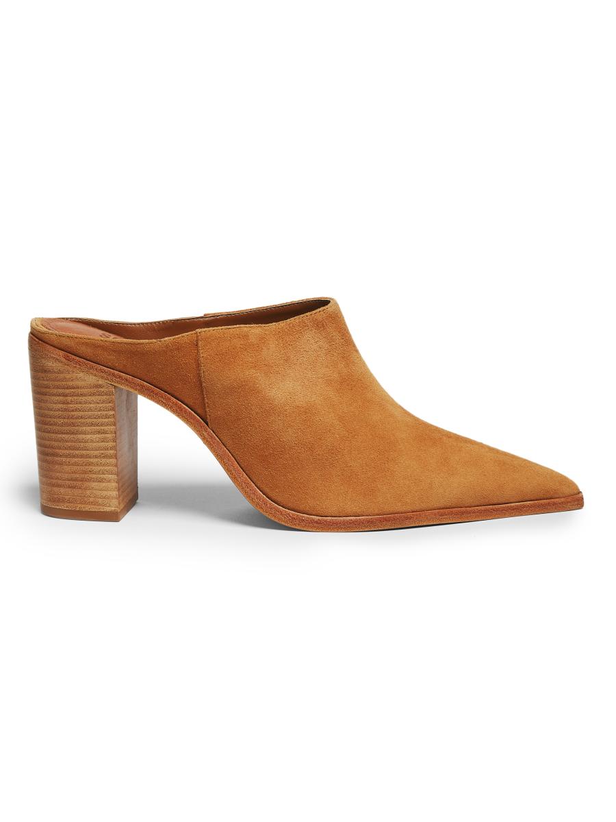 Schutz Mikki Mule 80MM Suede Mules | Saks Fifth Avenue
