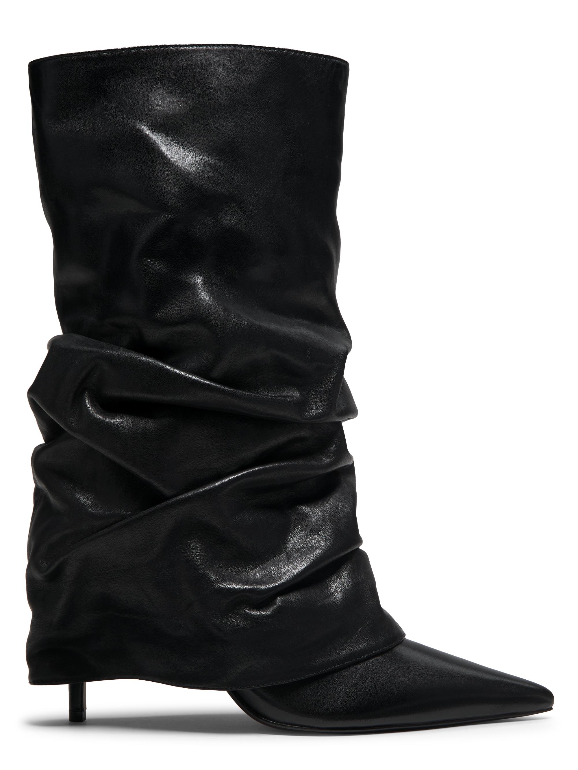 Schutz Women's Mikki Leather Cloak Boots - Black