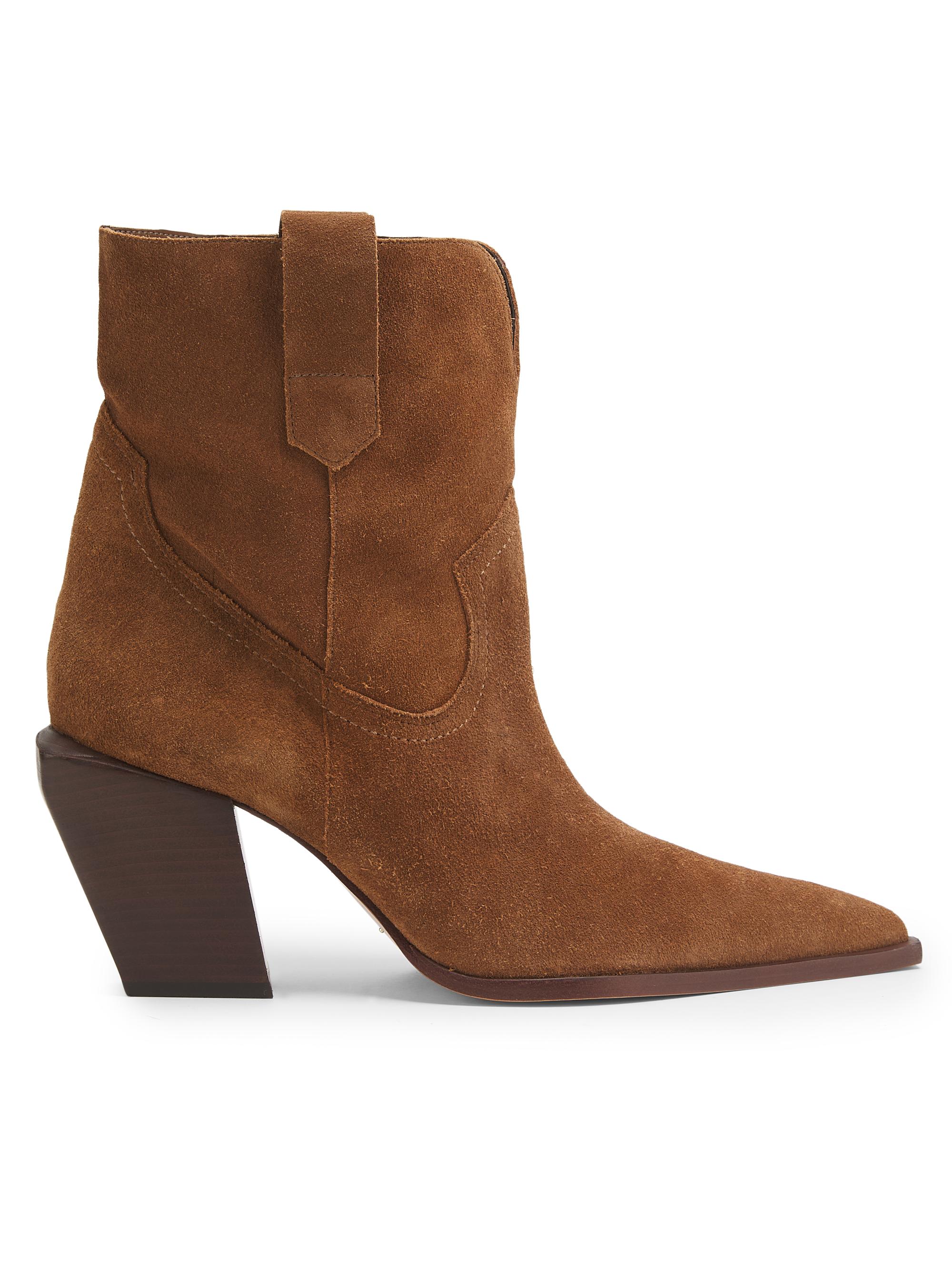 Schutz Women's Memphis 80MM Suede Boots - Pecan Brown