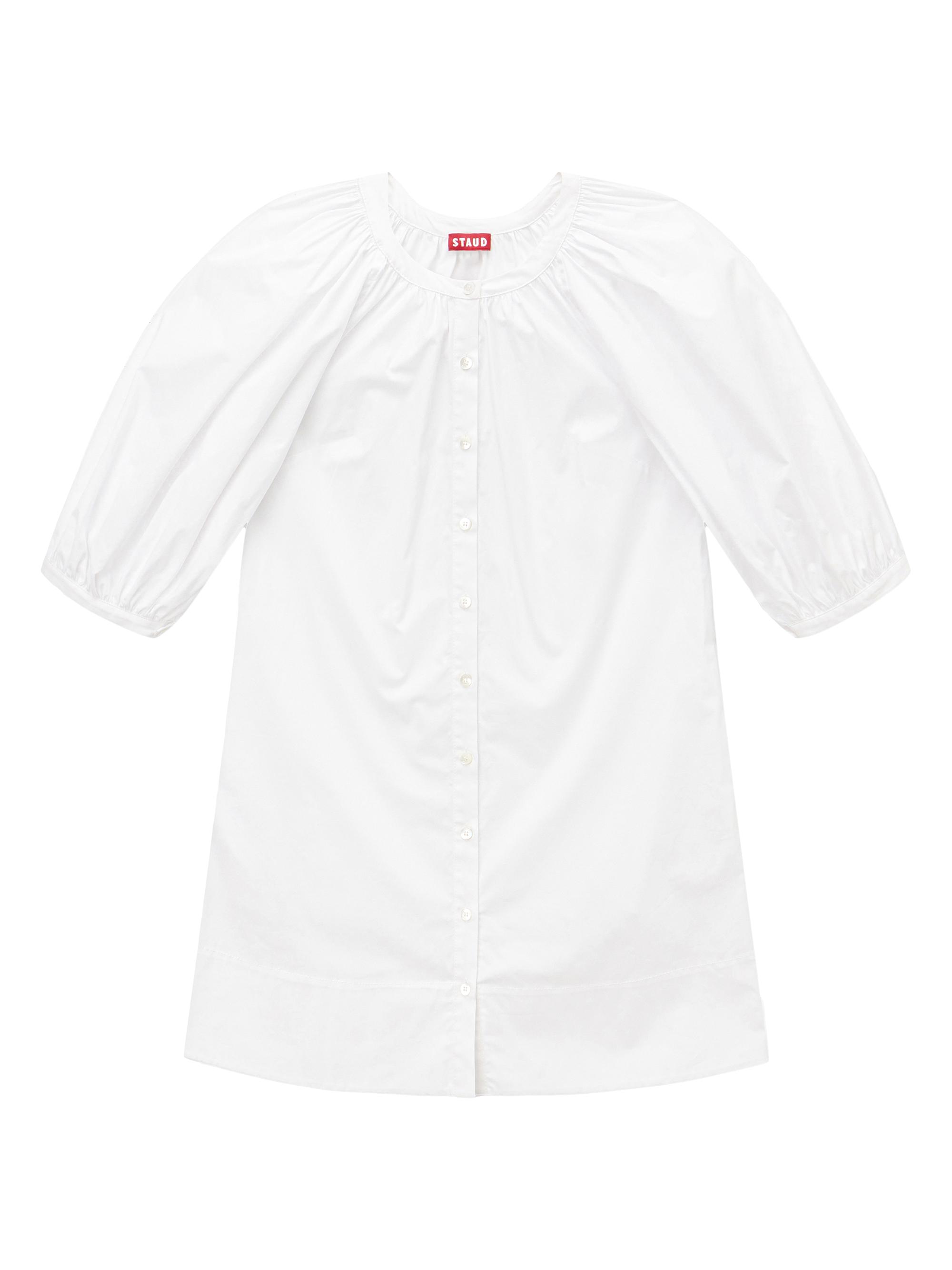 Staud Women's Vincent Cotton Poplin Minidress - White