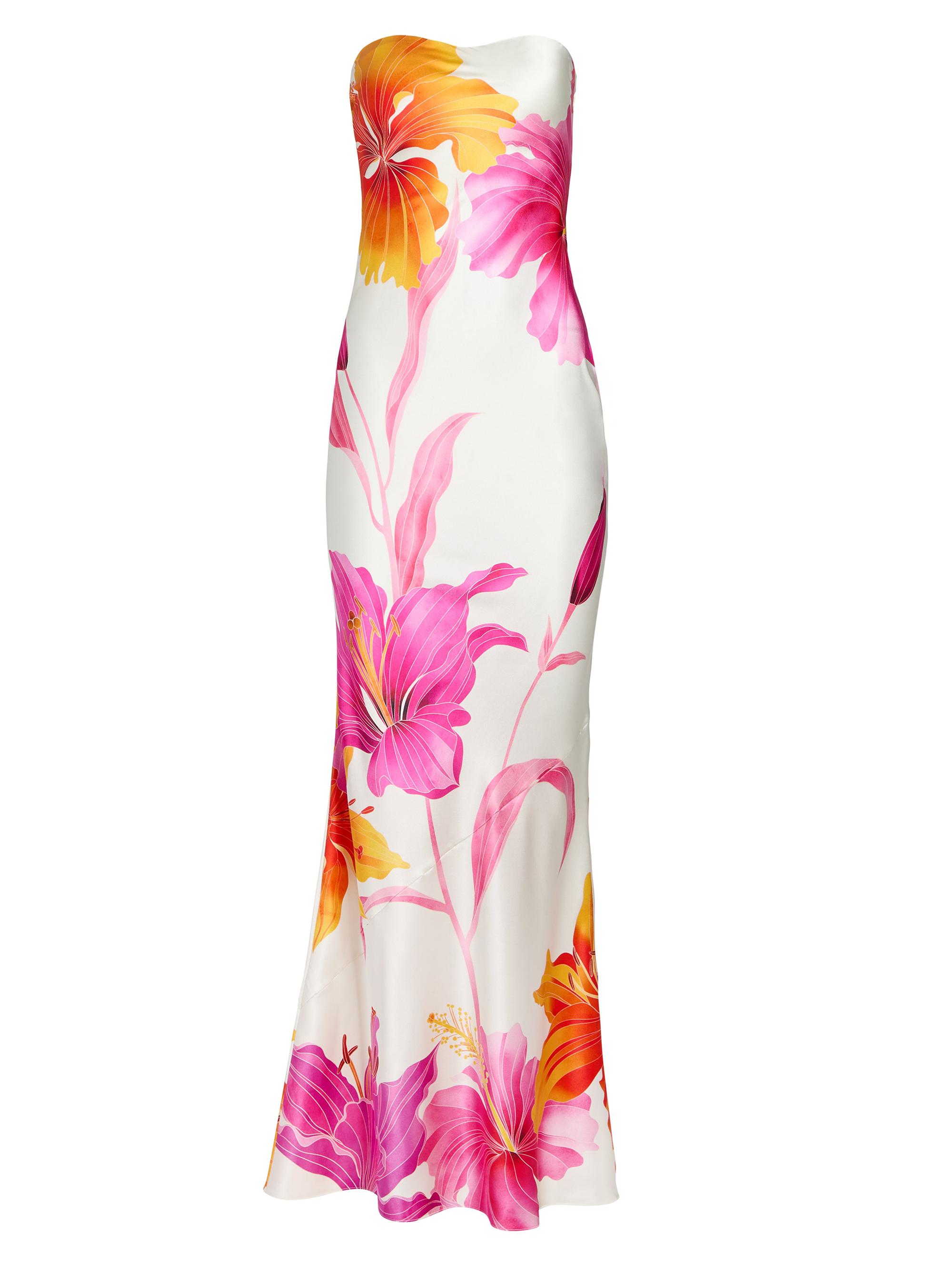 Retrofête Women's Keaton Silk Dress - Bianco Primavera