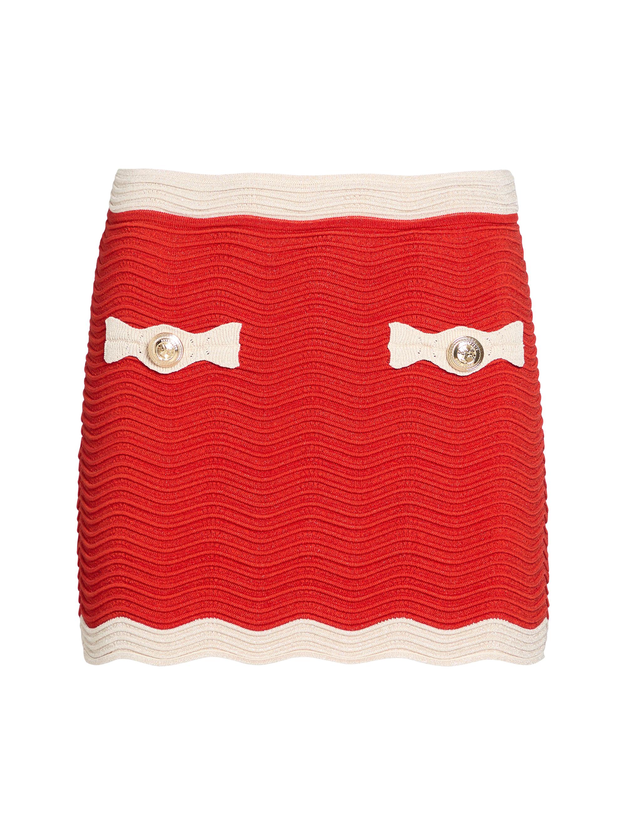 Retrofête Women's Mikayla Knit Skirt - Metallic Geranium