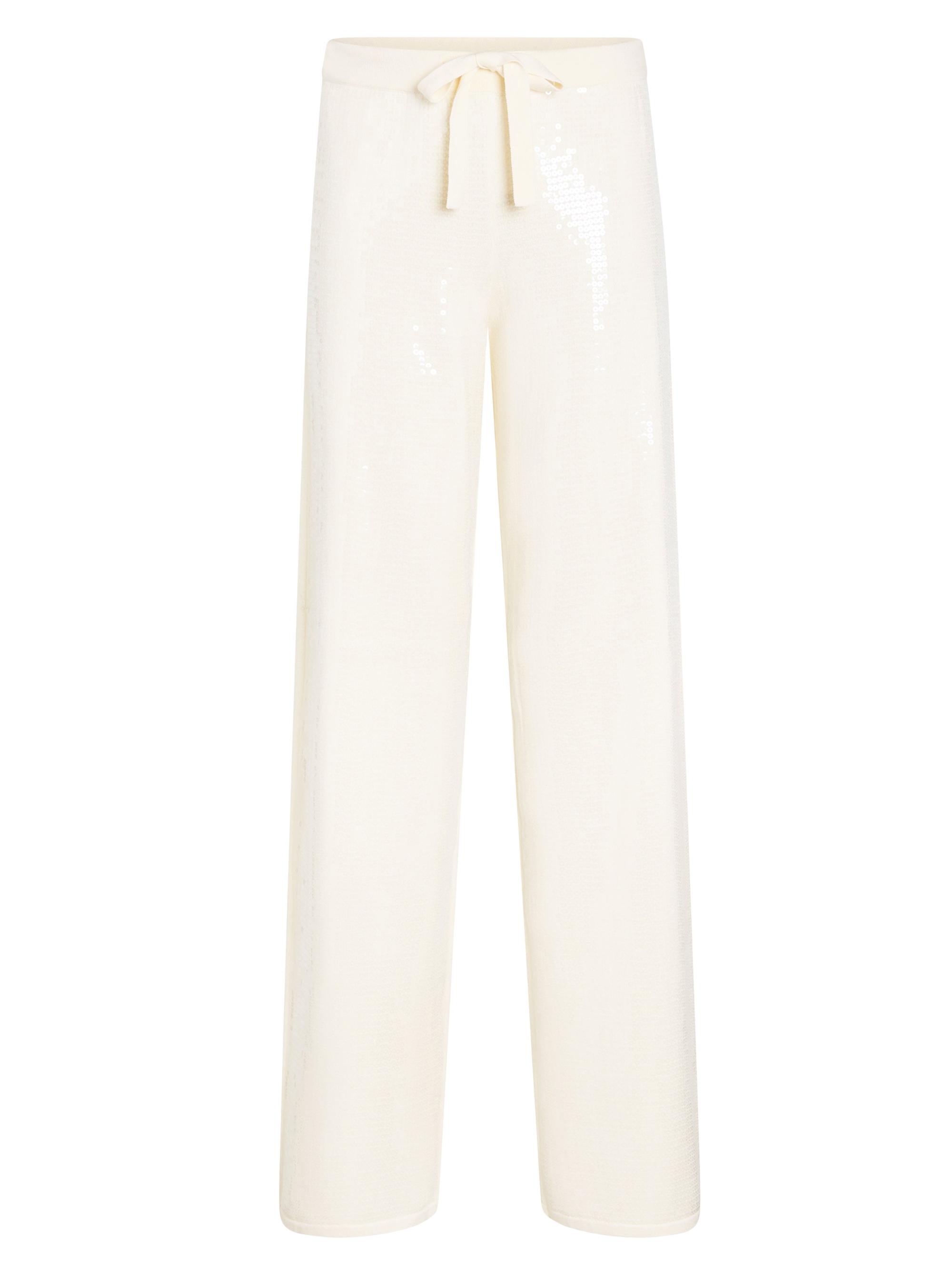 Retrofête Women's Natalia Sequin Knit Pants - Winter White