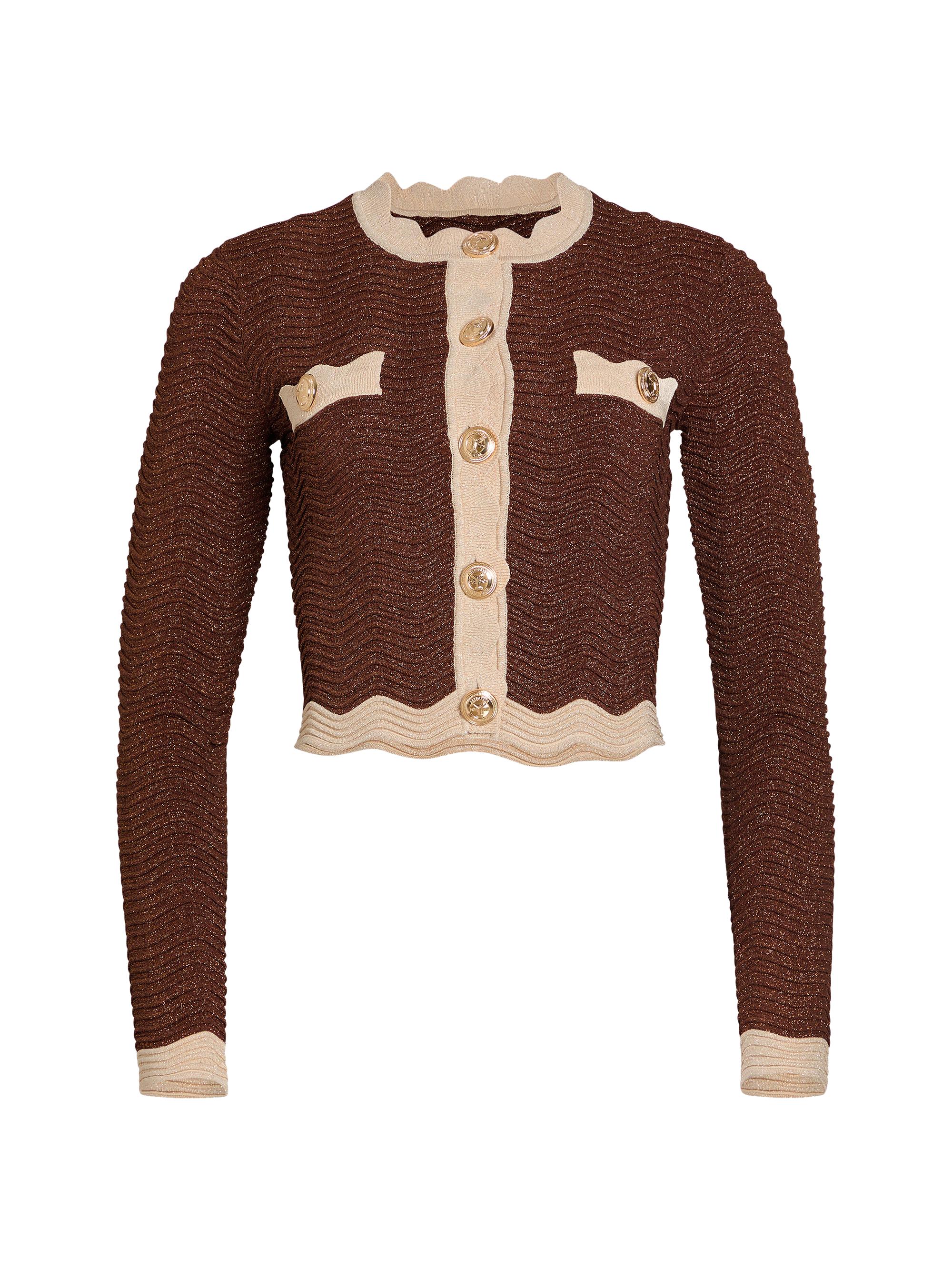 Retrofête Women's Dallys Knit Jacket - Metallic Navy