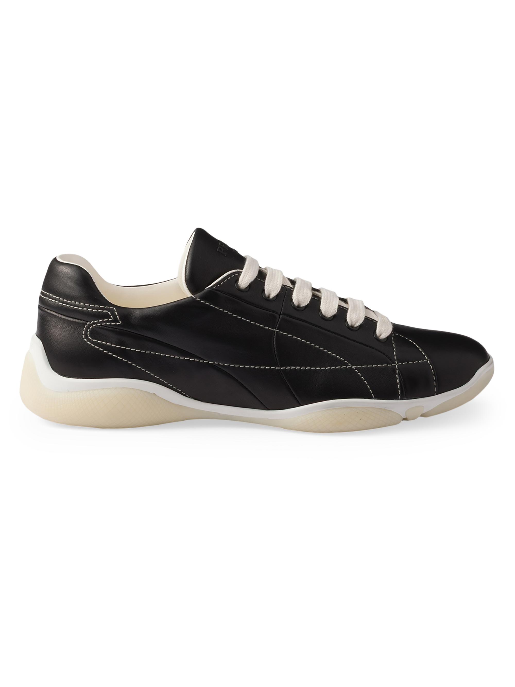 靴 prada leather shoes Prada Leather Sneakers | Saks Fifth Avenue