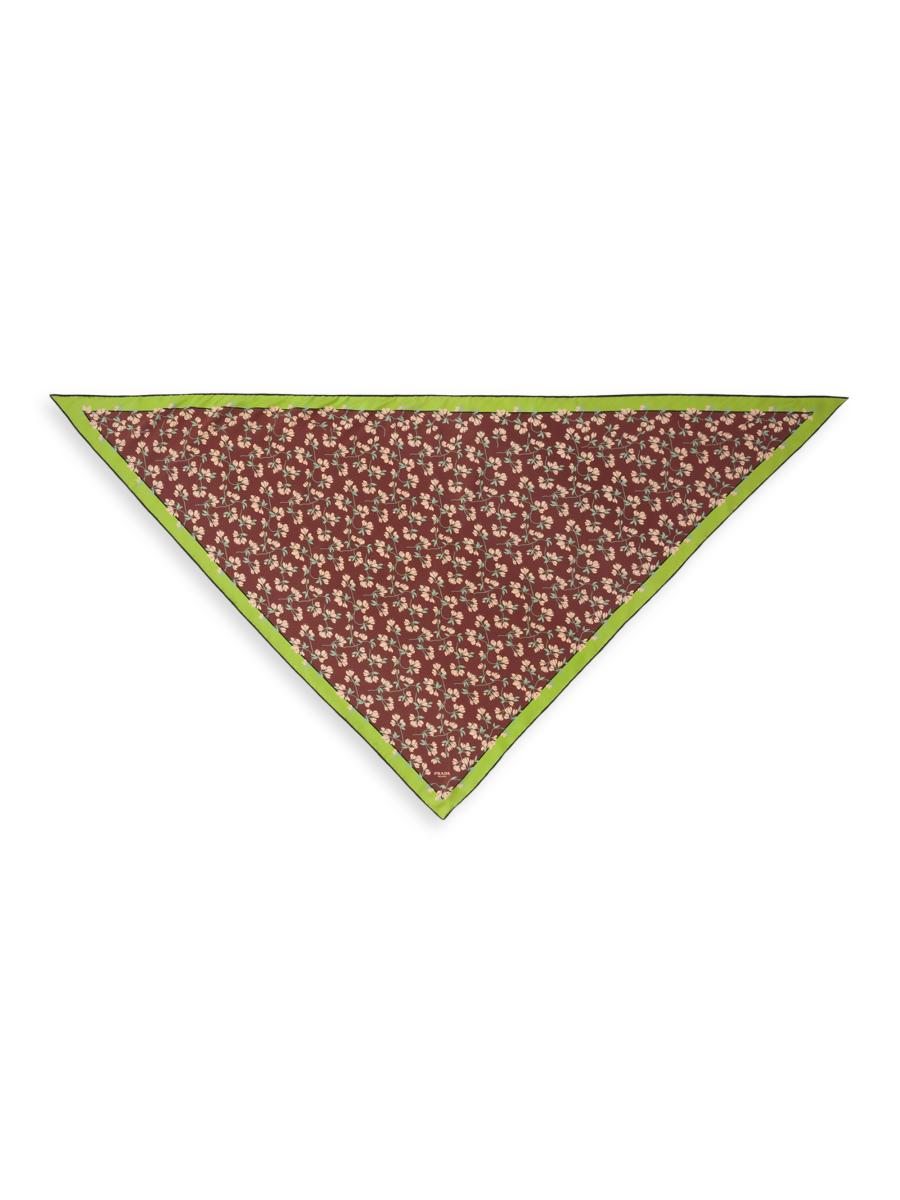 スカーフ PRADA Silk scarf Multicolor PRADA Silk Square Multi-color Neckerchief Scarf | eBay